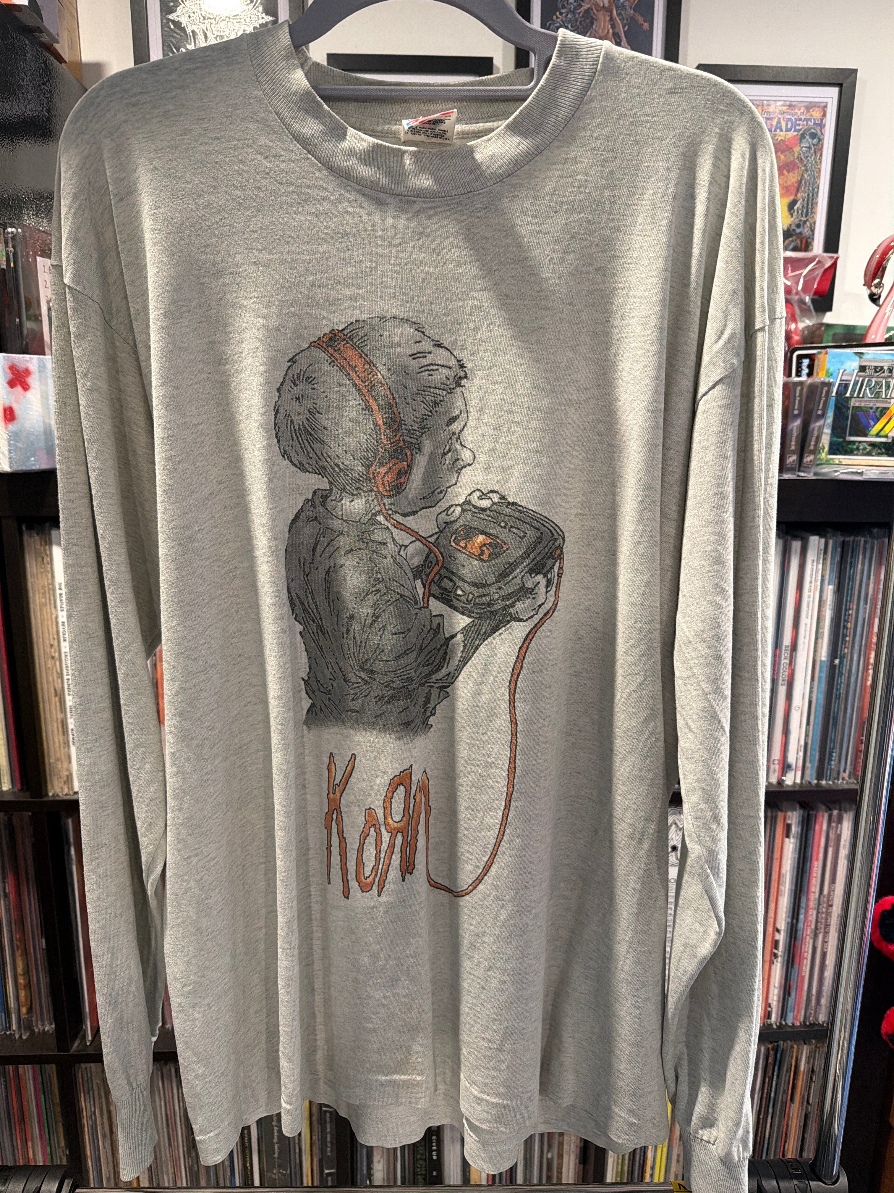 1998 Korn Follow the Leader Tour Cd Kid FotL Large Long Sleeve Shirt Rare