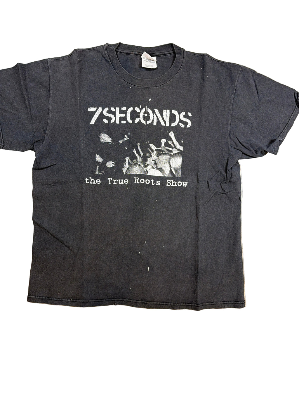 7 Seconds True Roots Show 2000 Tour Double Sided Hard Core Black T-Shirt Large