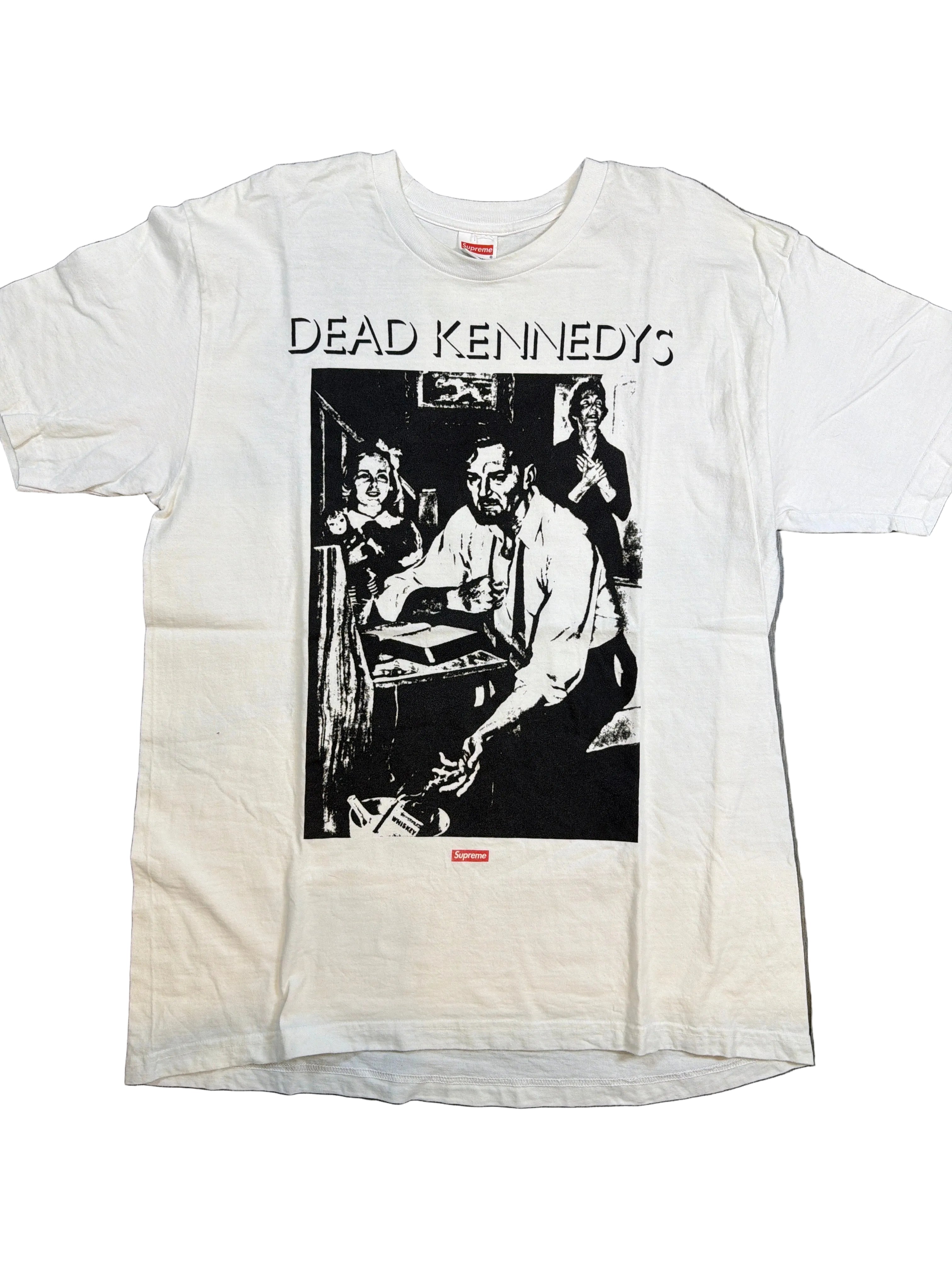 Dead Kennedys x Supreme Too Drunk 2D2F 00er Jahre Punk Weißes T-Shirt Large