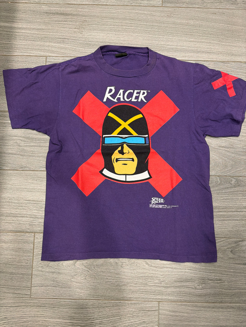 1992 Speed Racer RACER X Purple Graphic Print T-Shirt XL