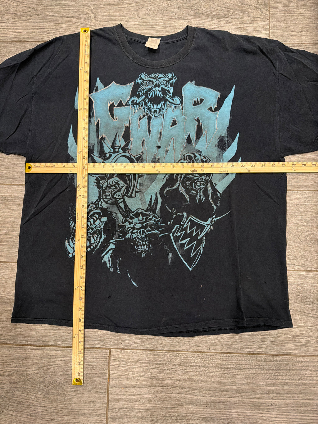 00s Gwar Band Black/Blue Graphic T-Shirt 3XL XXXL