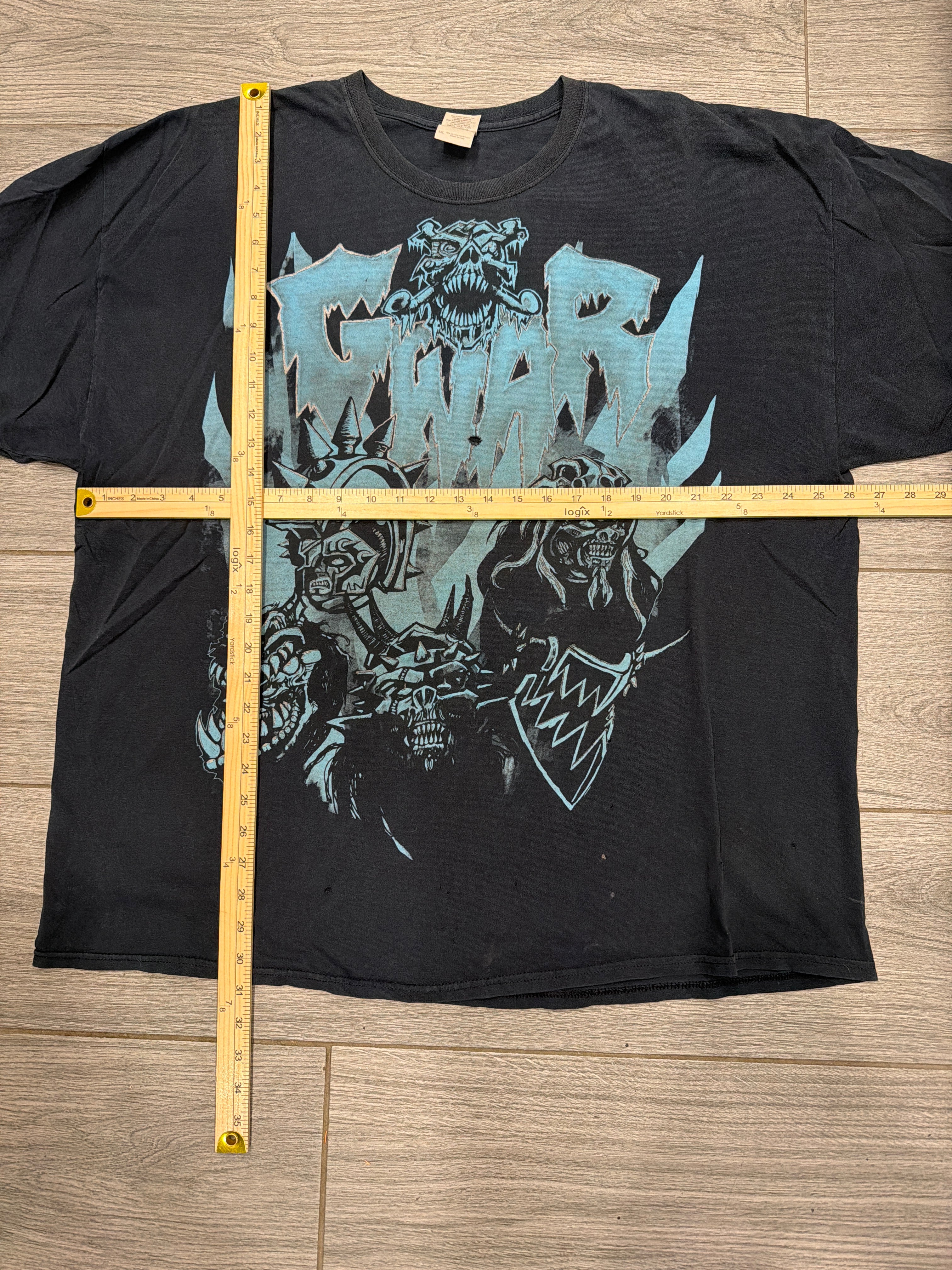 00s Gwar Band Black/Blue Graphic T-Shirt 3XL XXXL