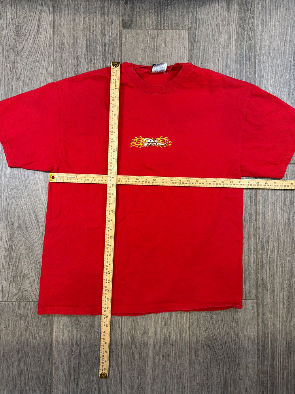 No Fear Flames Motocross Energy Y2K Red T-Shirt XL