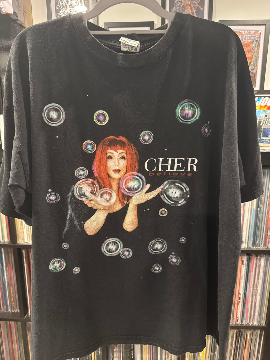 1998 Cher Believe Tour Bubbles Black XL