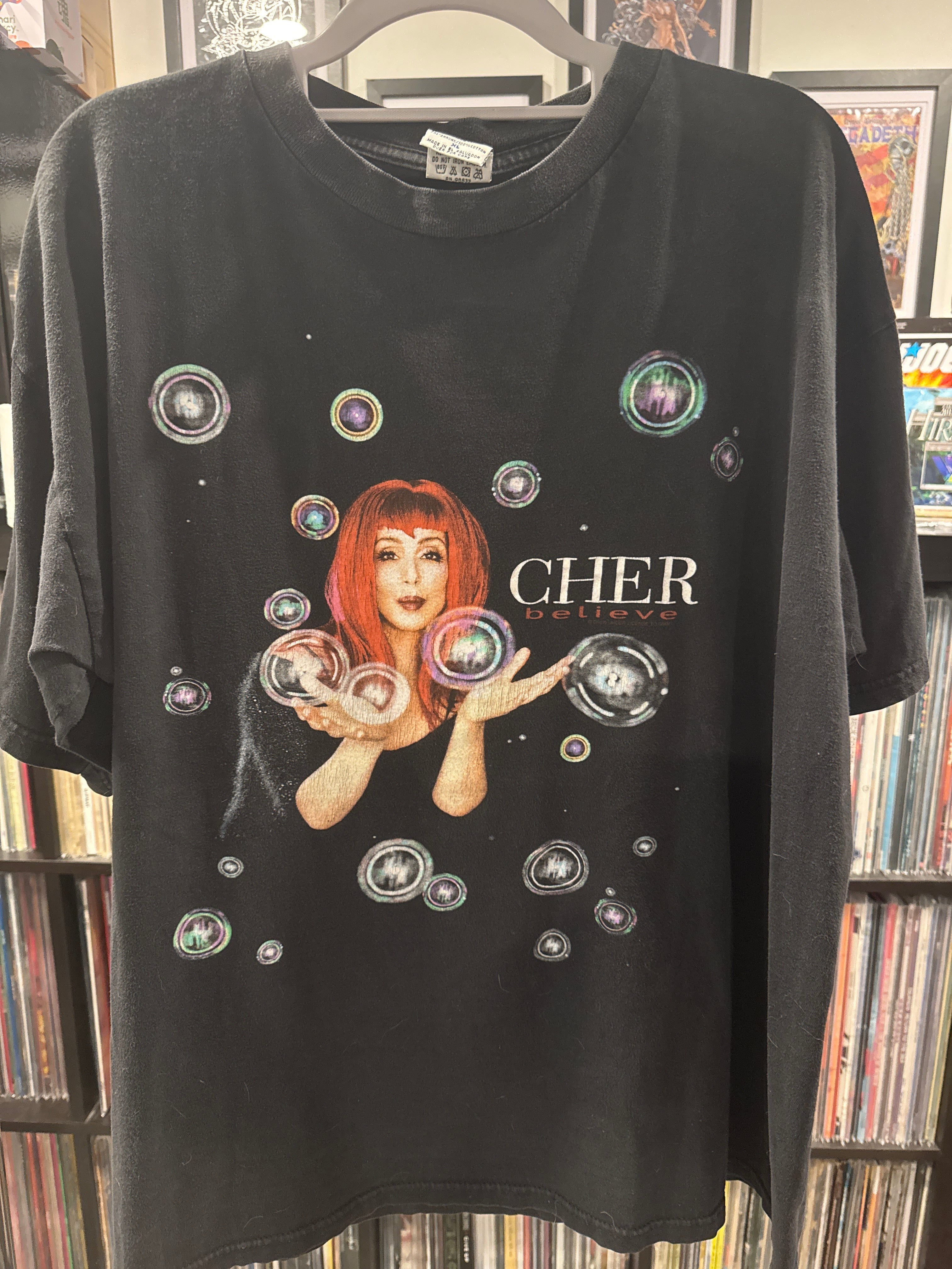1998 Cher Believe Tour Bubbles Black XL