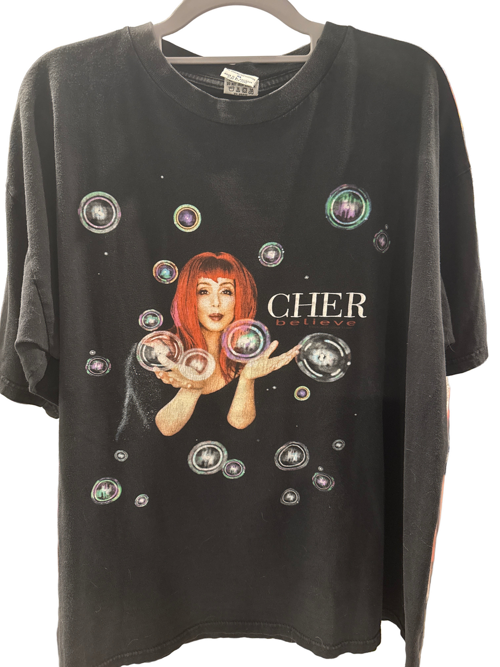 1998 Cher Believe Tour Bubbles Black XL
