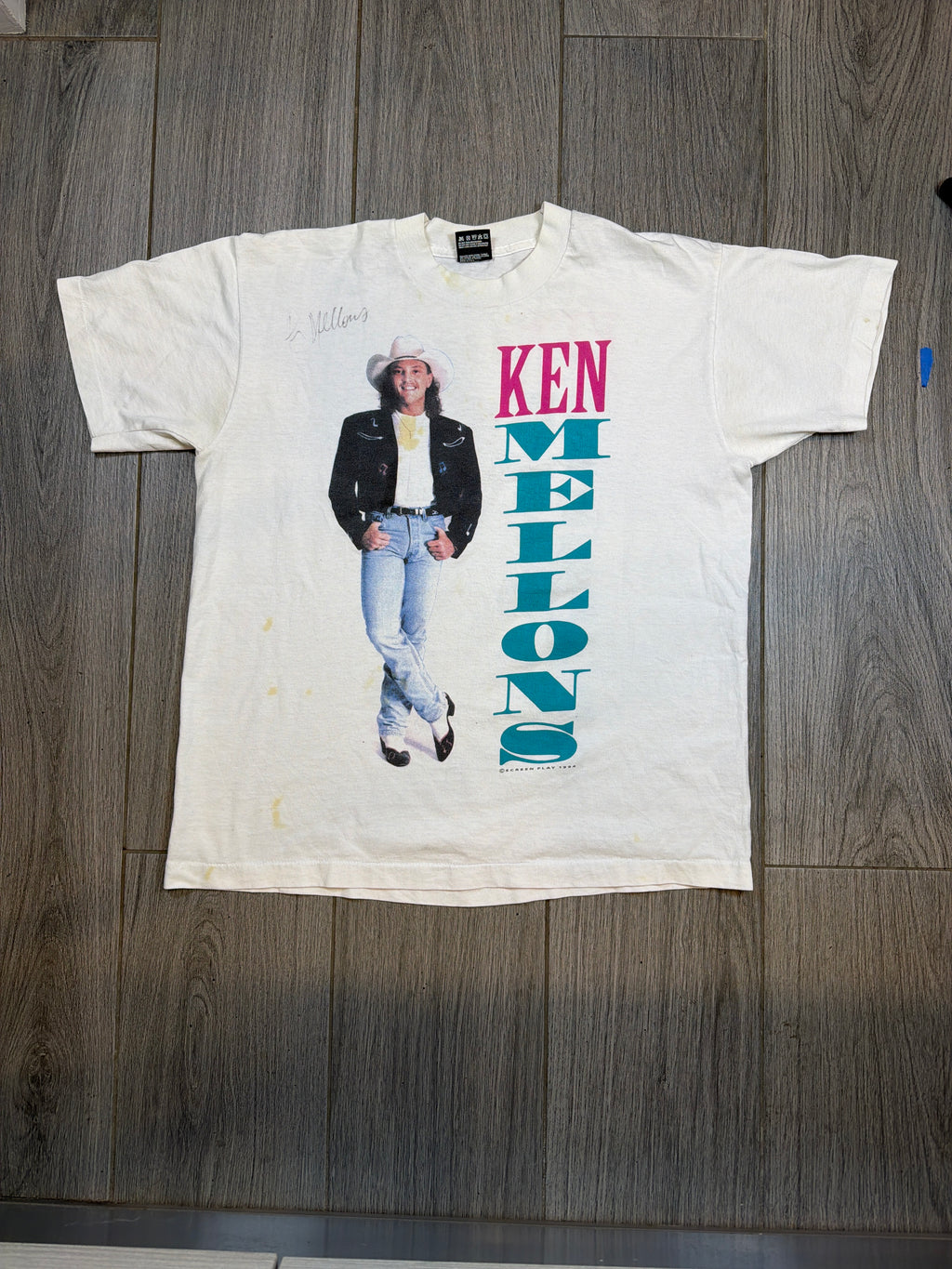 Ken Melons Country Autographed T-Shirt FOTL Best Tag Large