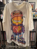 90s Garfield Dripped Out Single Stitch XL White
