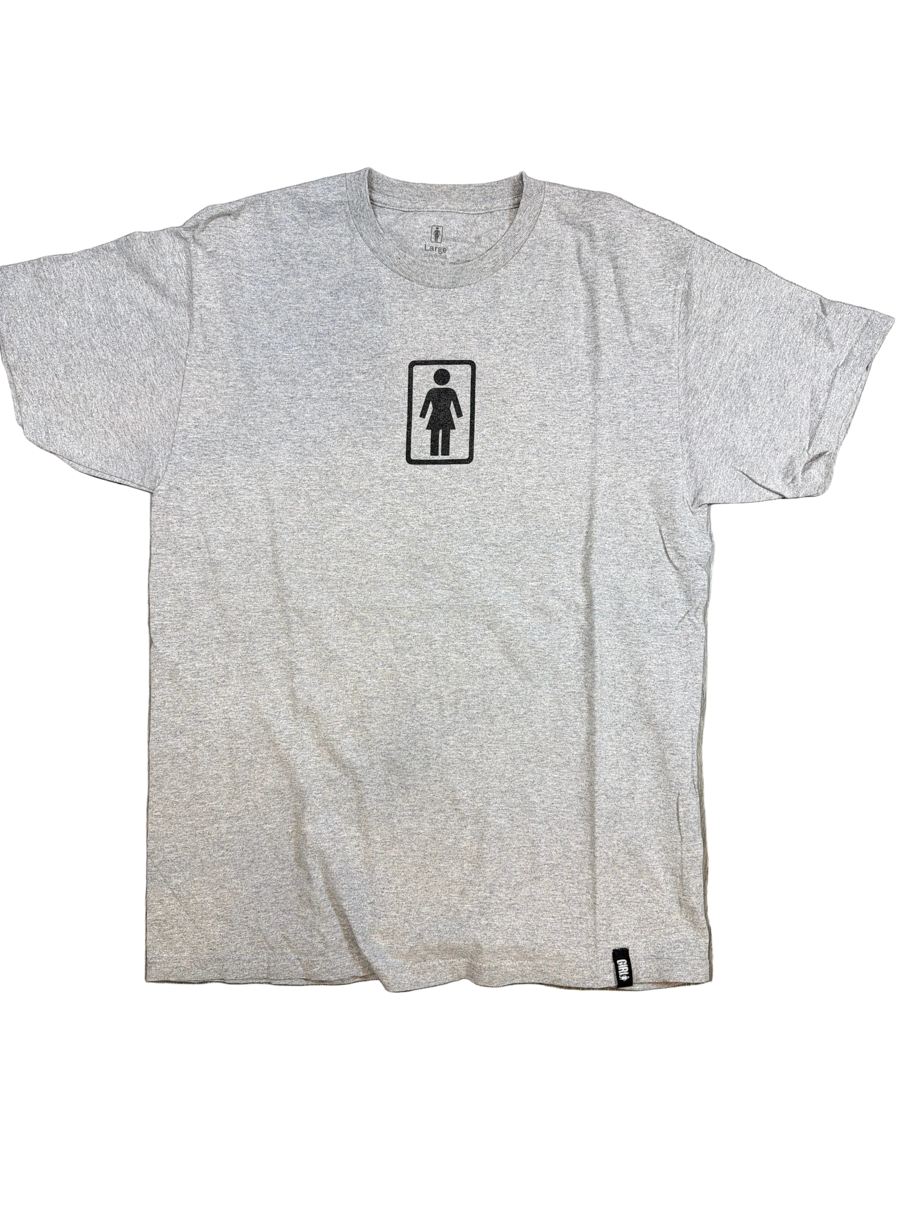 Girl Skateboards Box Logo Grey T-Shirt Large
