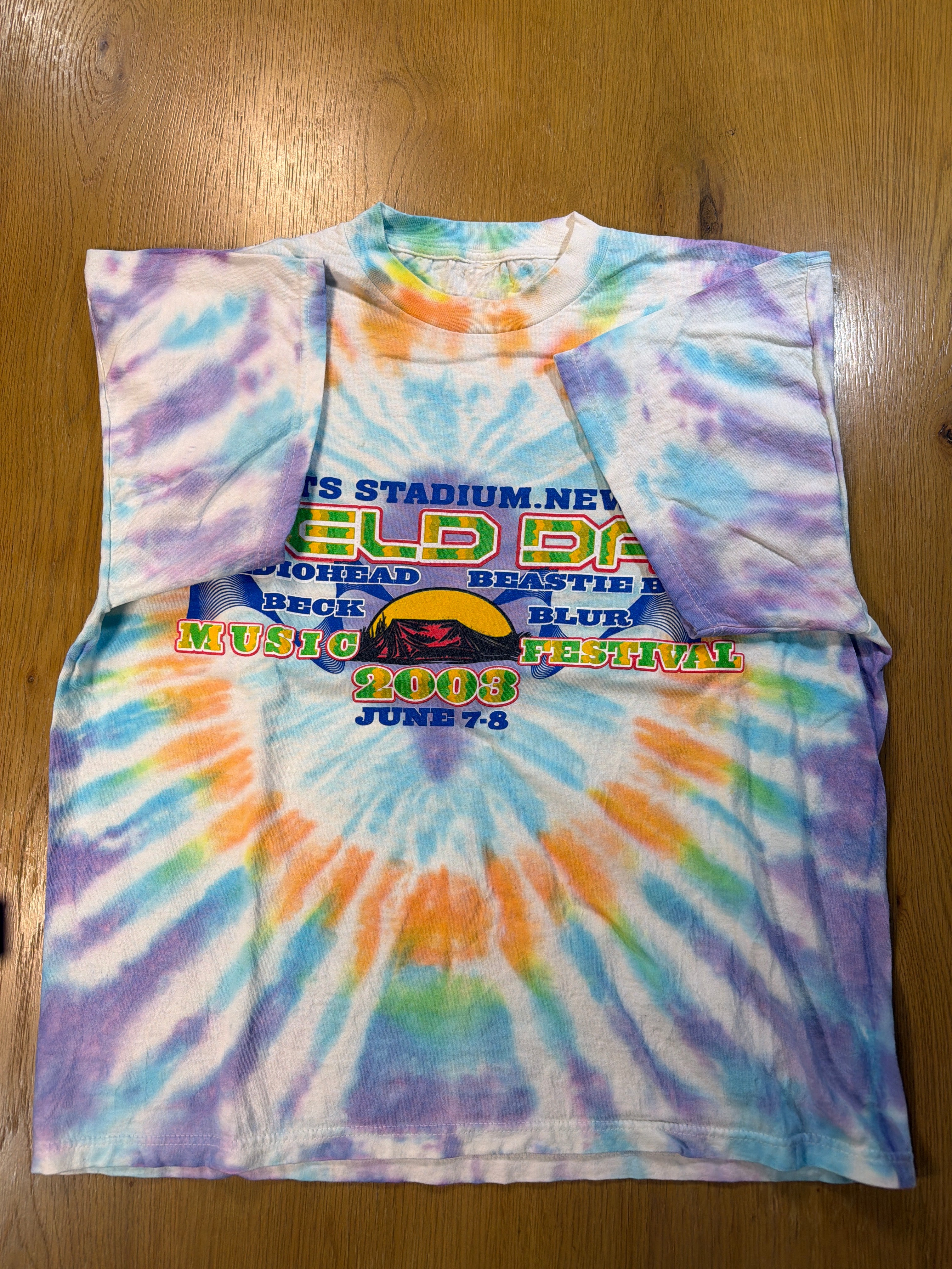 Field Day Music Fest NY Giants 2003 Tie Dye T-Shirt Medium