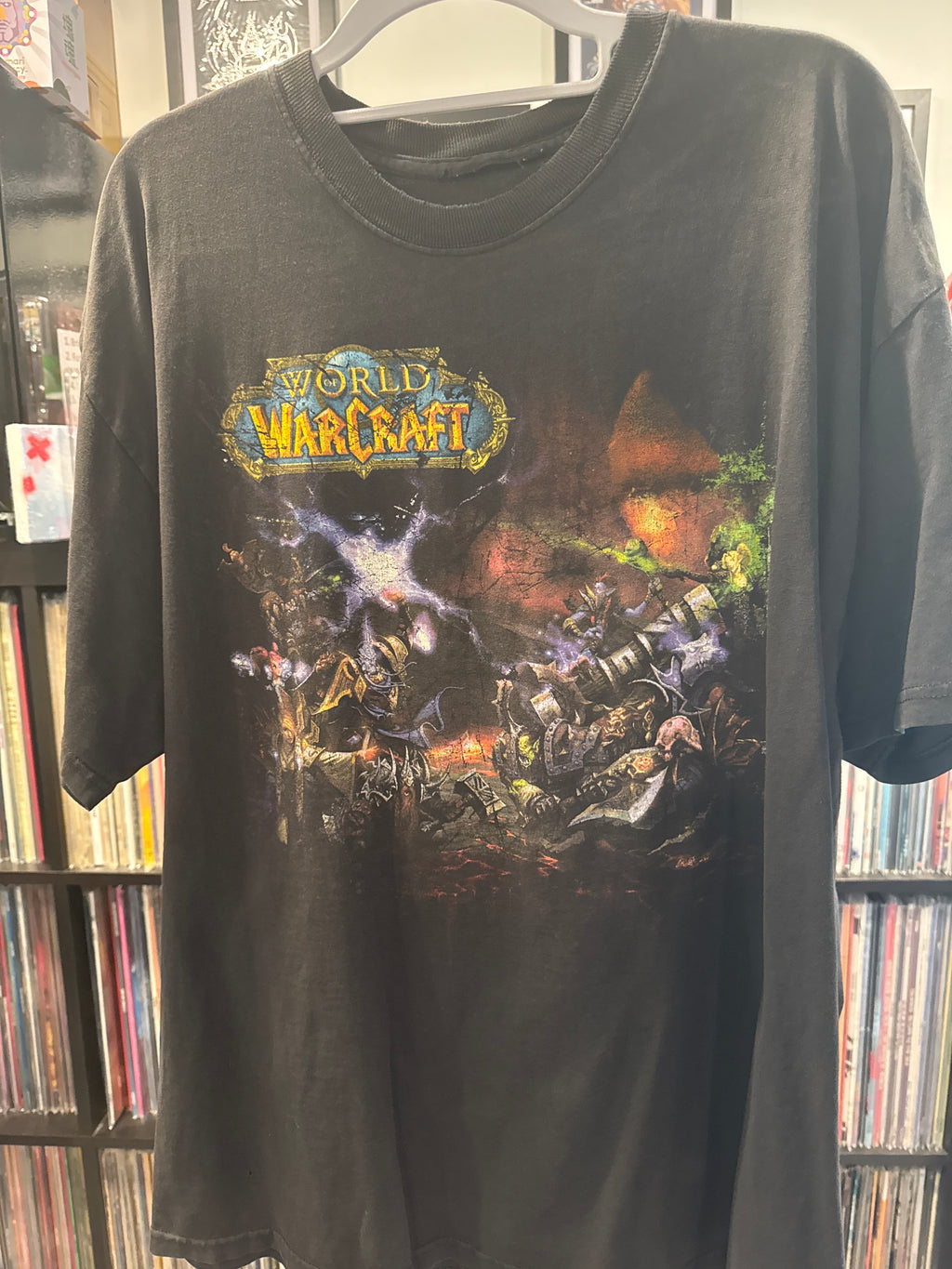 World of Warcraft XL verblasstes Etikett Blizzard WOW Videospiel-Shirt