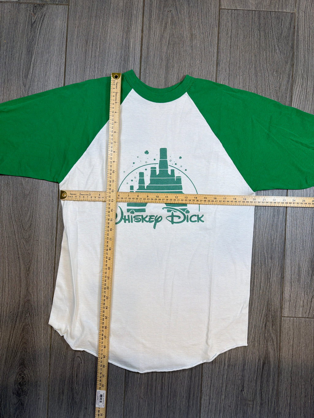 Whiskey Dick Walt Disney Parody Vintage Raglan T-Shirt Large