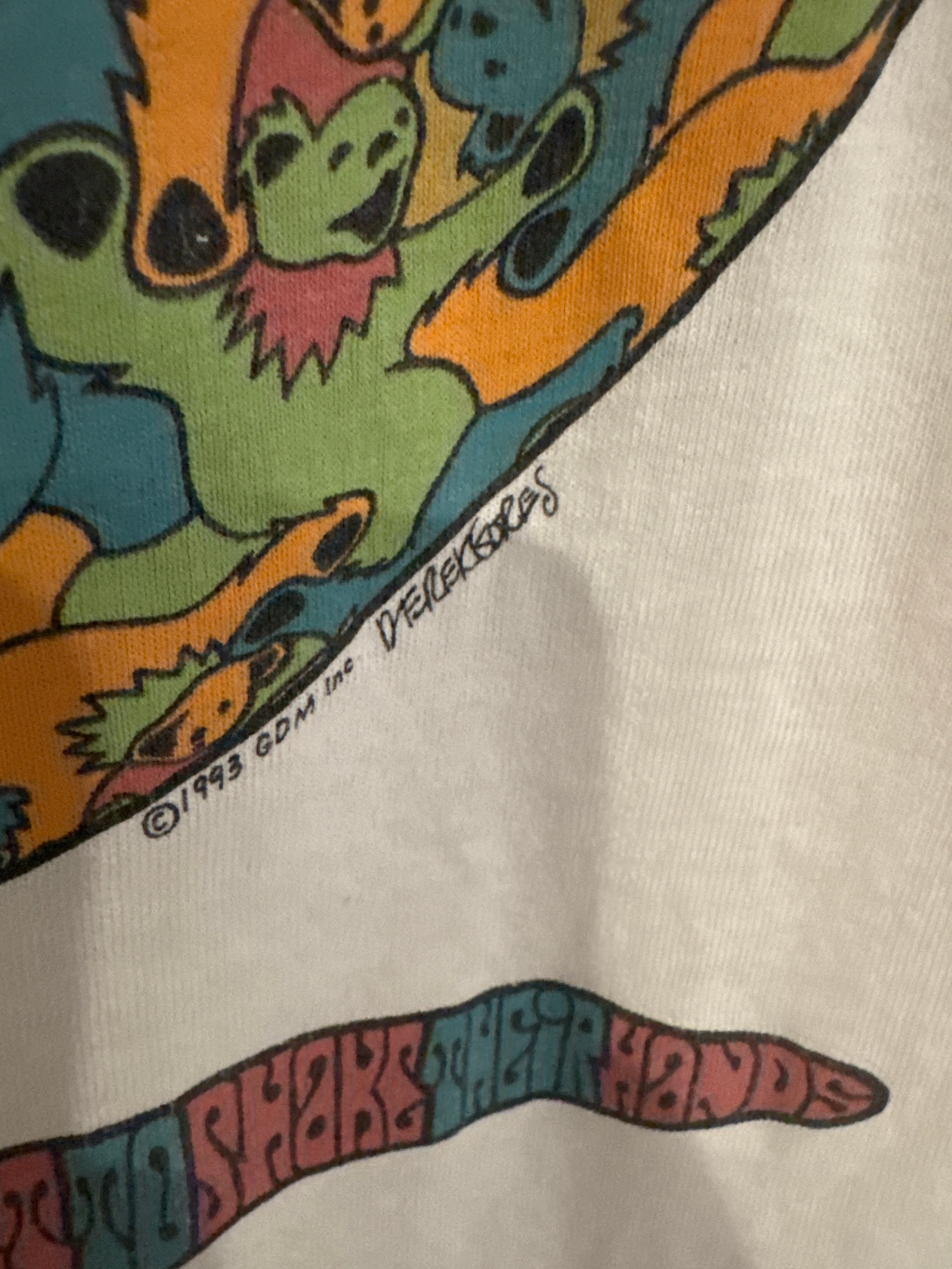 1993 Grateful Dead MC Escher Liquid Blue L White Rare