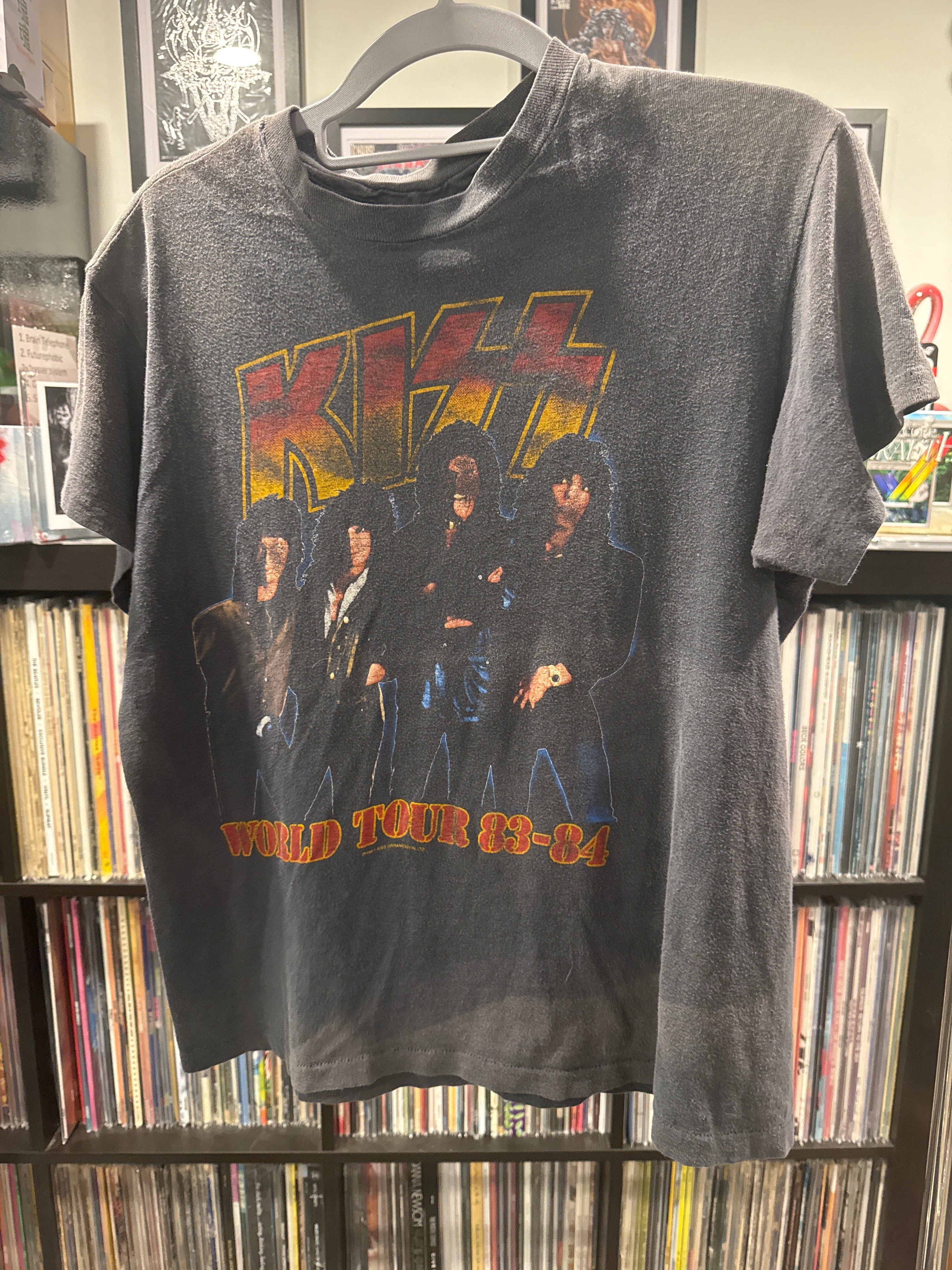 1983 Kiss World Tour Tagged Large Fits S/M Black Hanes
