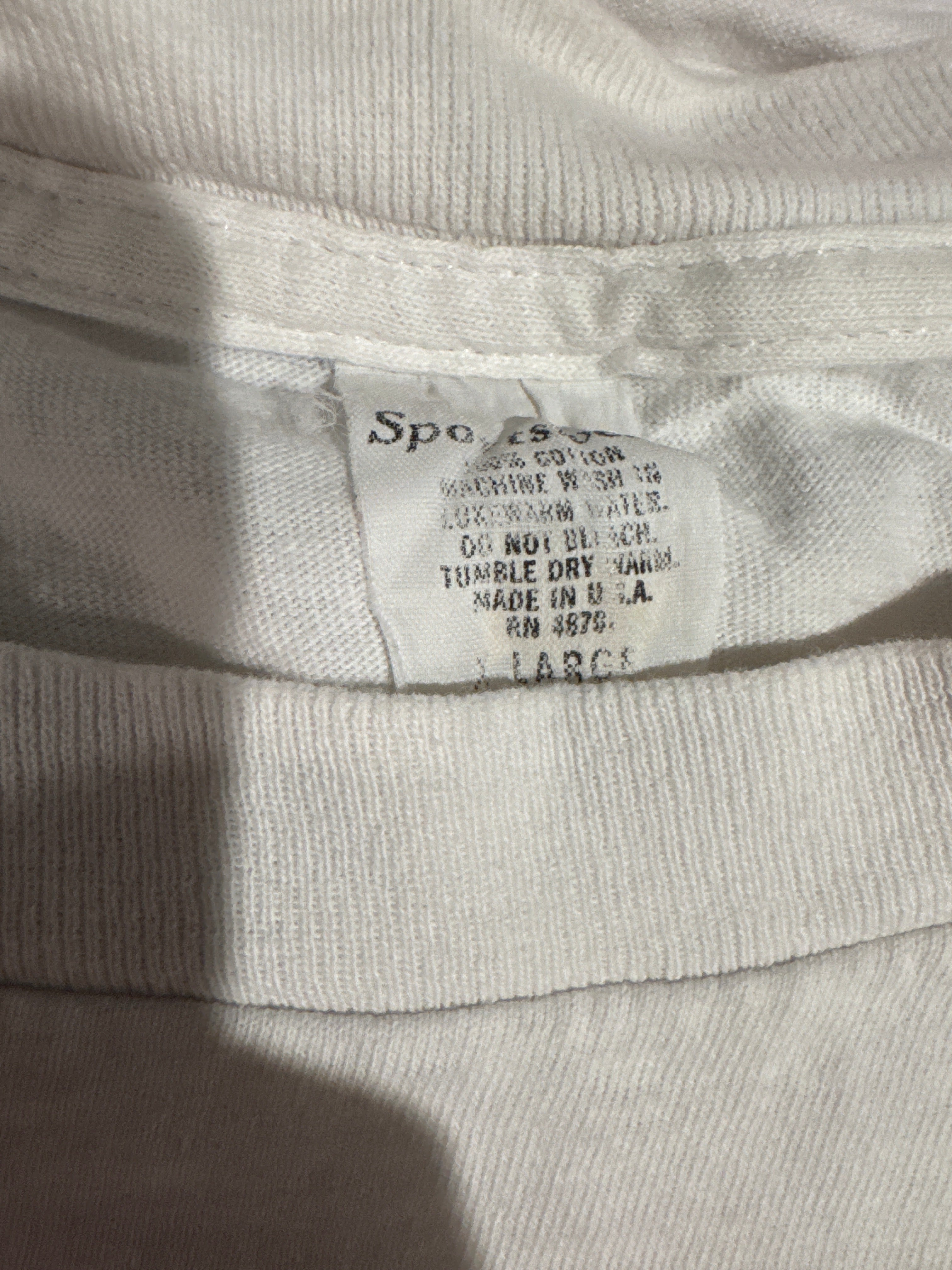 1991 Rush Roll The Bones Tour Dates White T-Shirt Large