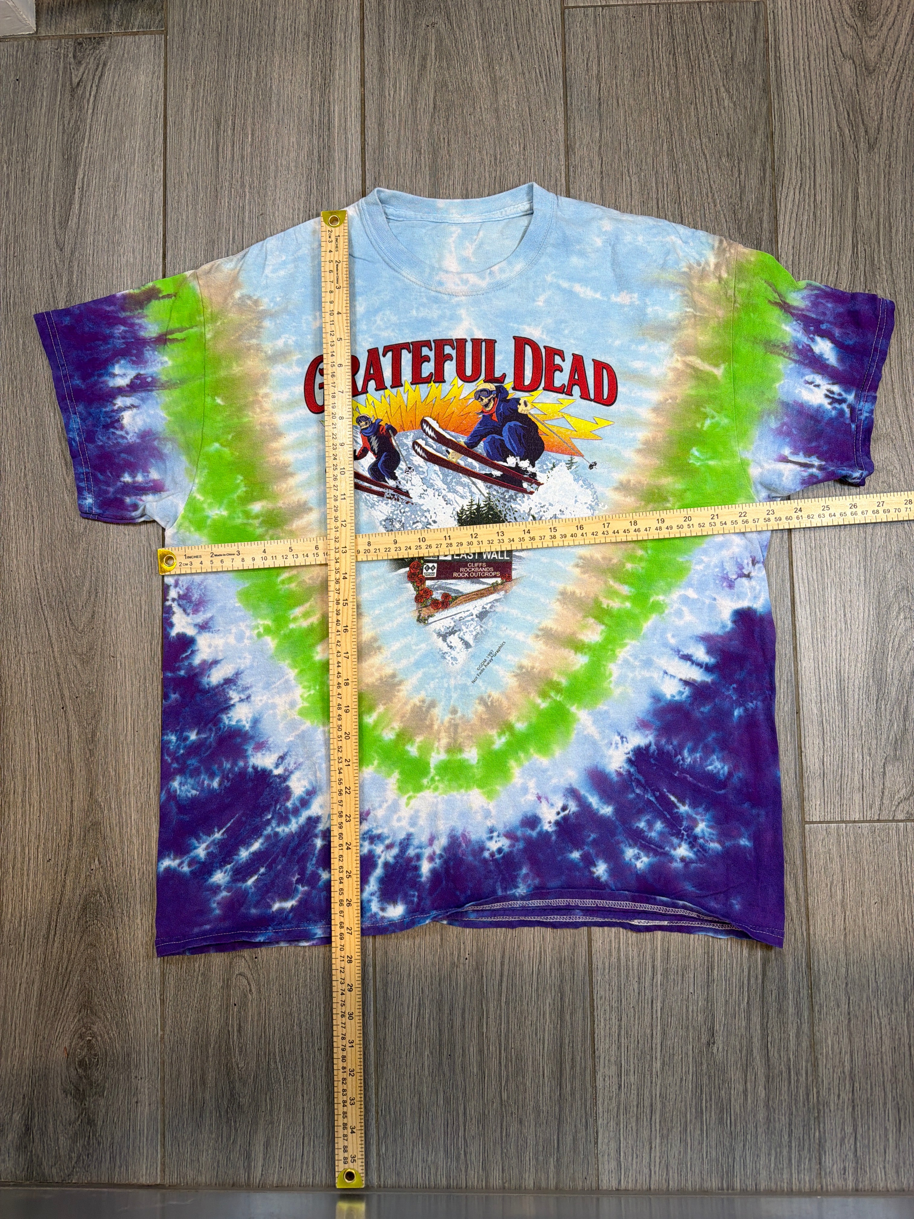 1997 Grateful Dead Mt Snow Vermont Ski Tie Dye T-Shirt XL