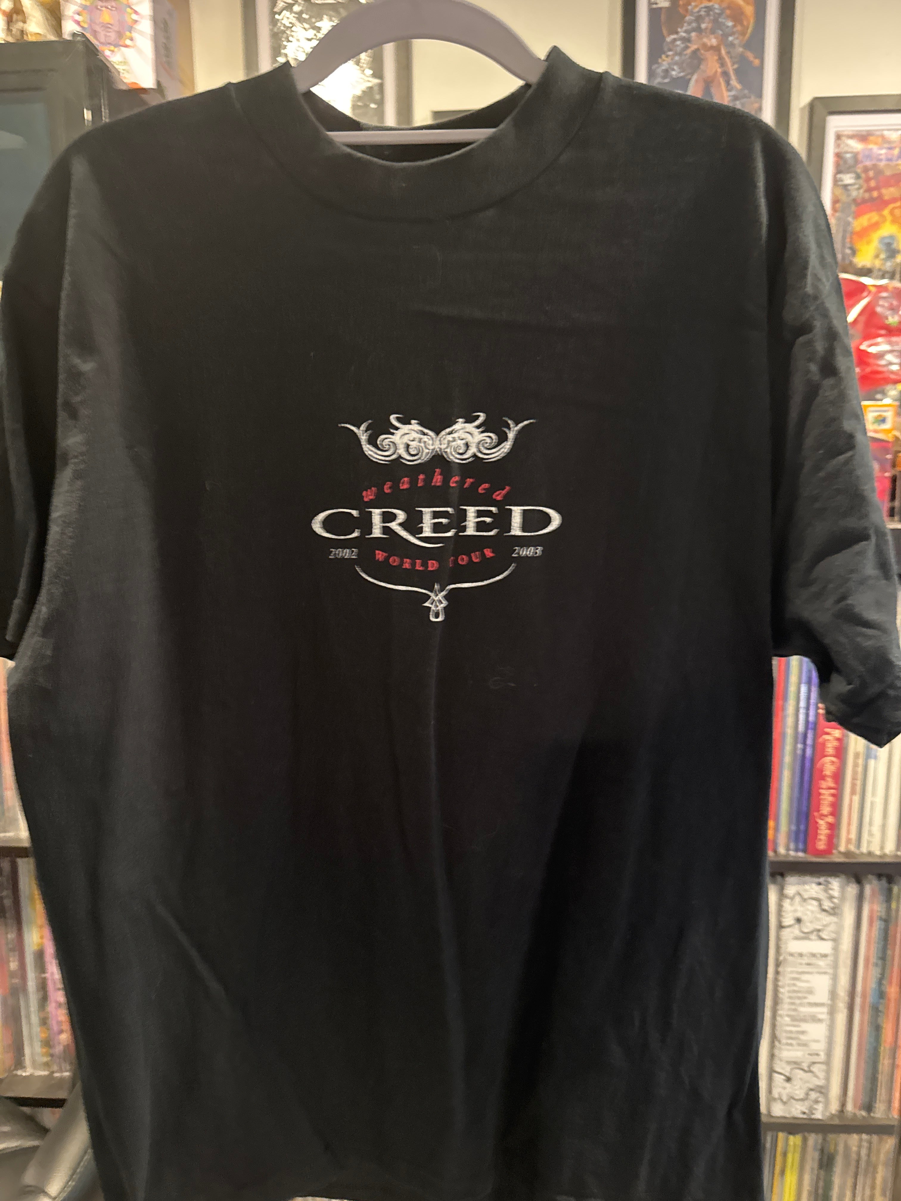 2002-2003 Creed Weathered World Tour Black T-Shirt Large Made in Mexico