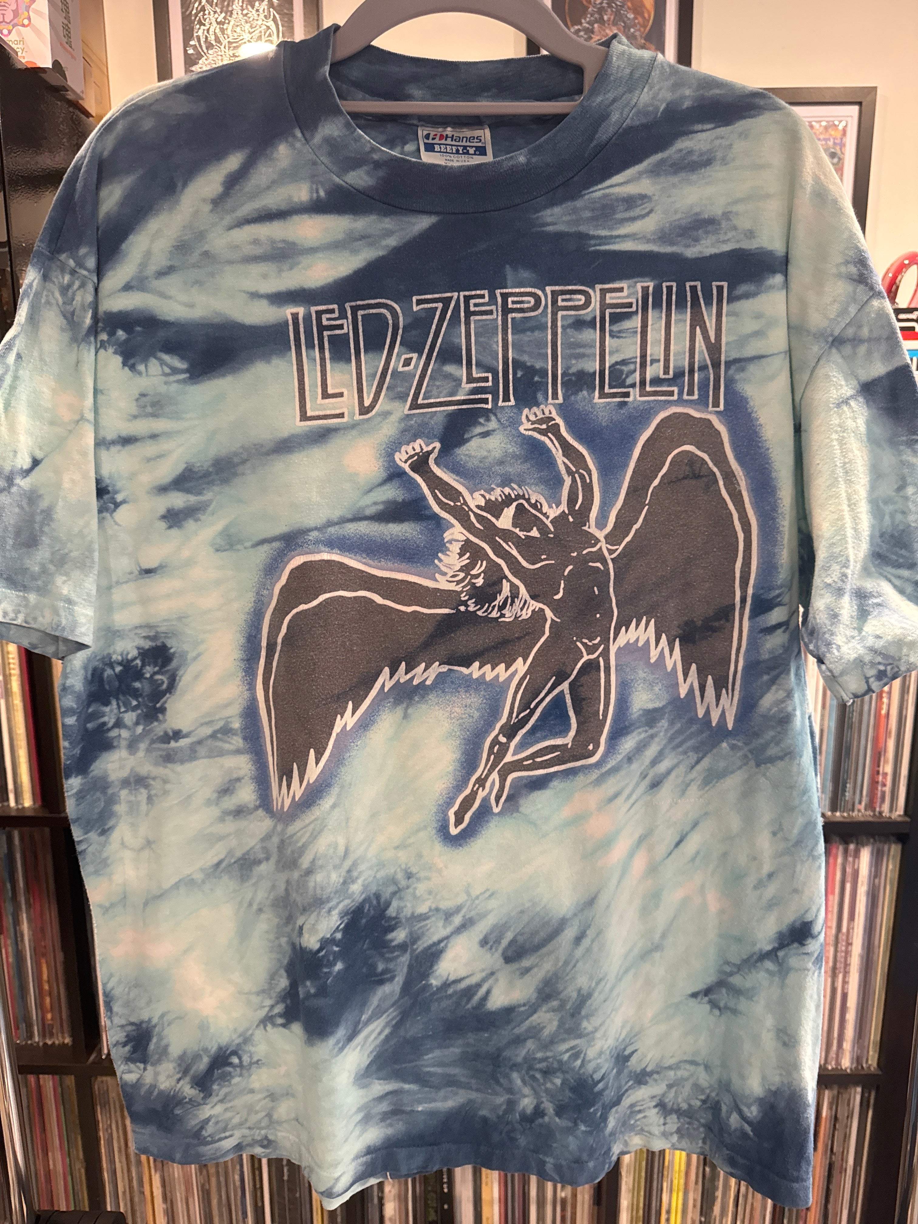 1984 Led Zeppelin Tie Dye Hanes Beefy XL Icarus