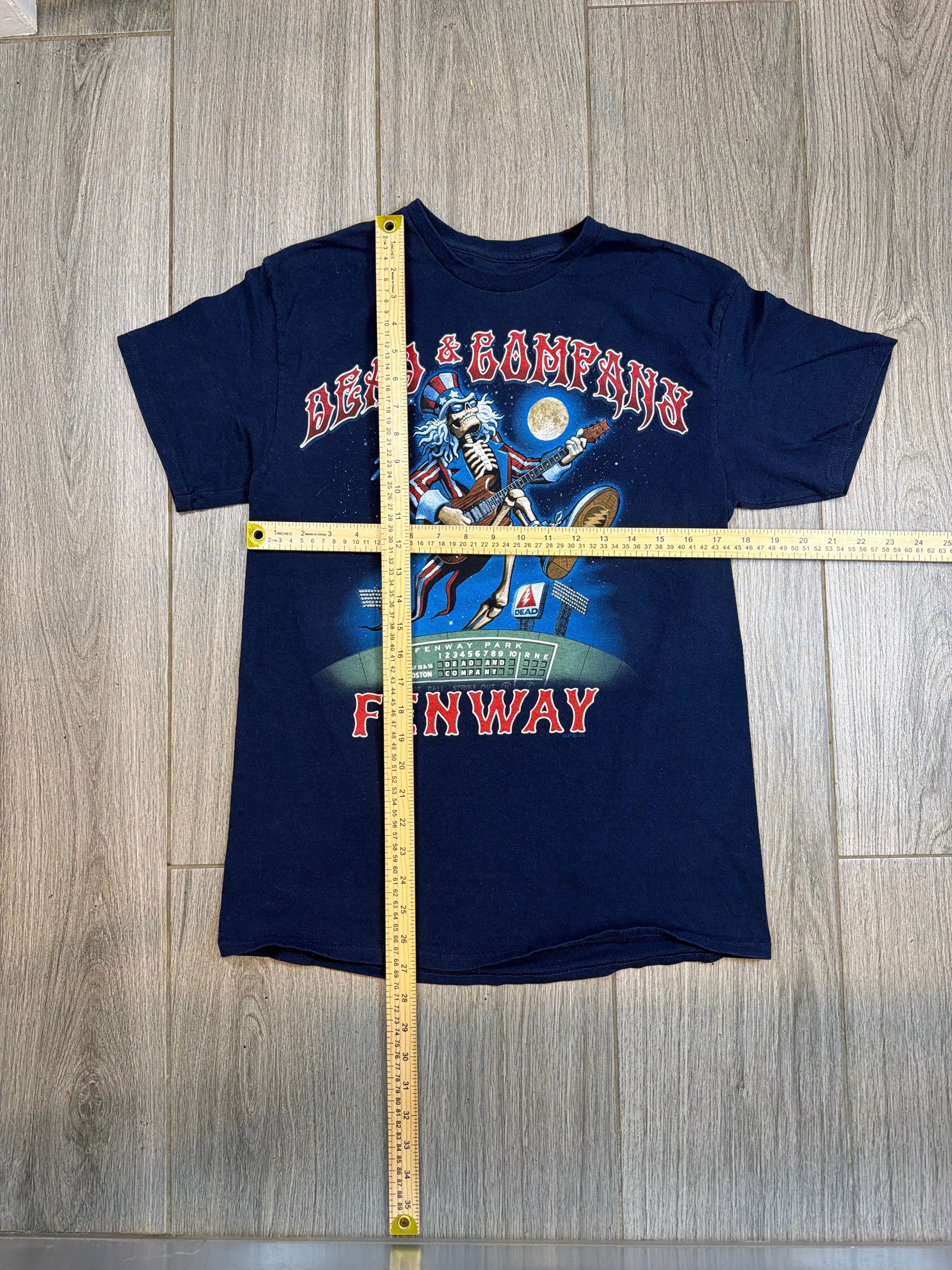 2016 Grateful Dead Boston Red Sox Liquid Blue T-Shirt Medium