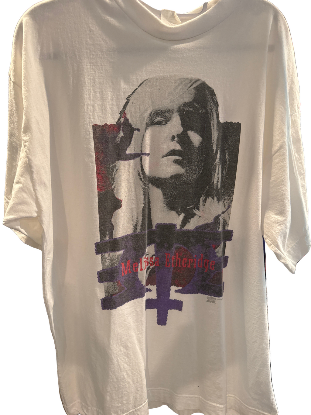 1993 Melissa Etheridge 'Yes I Am' White Winterland XL T-SHIRT