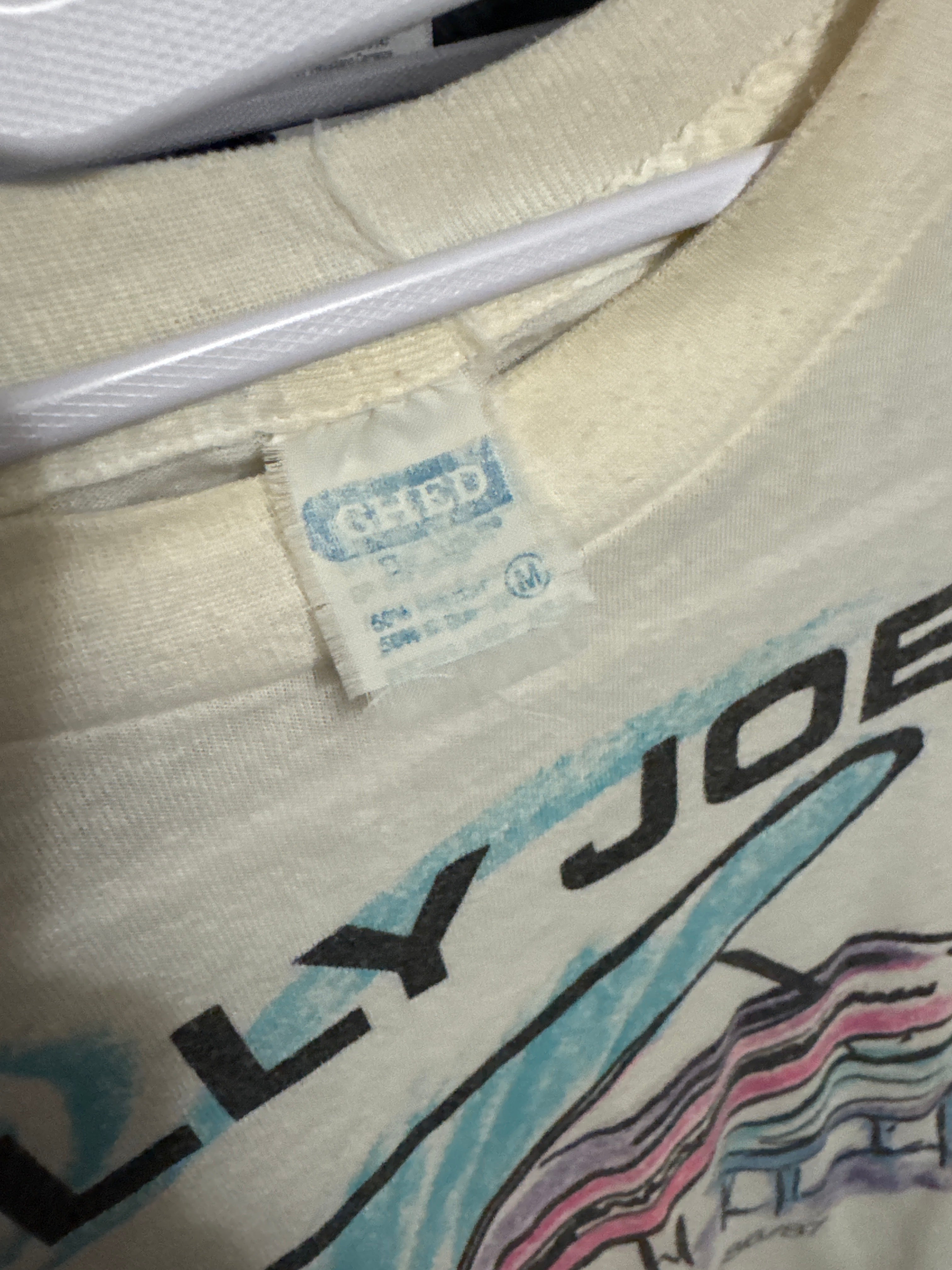 1986 Billy Joel 'The Bridge' Tour Ched Cream T-Shirt Medium