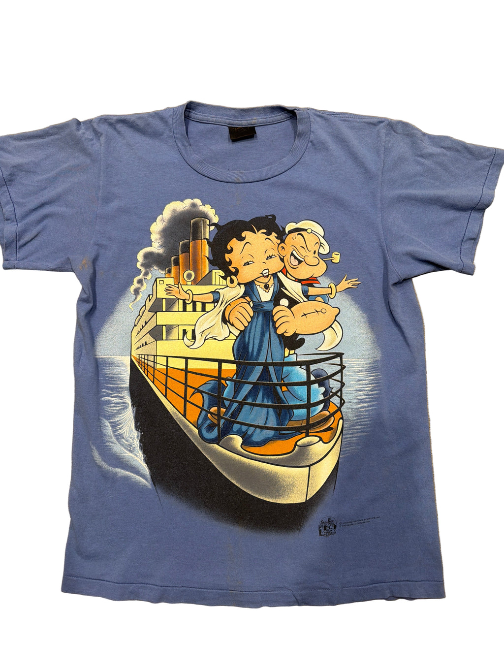 1988 Popeye Betty Boop Titanic T-Shirt Large