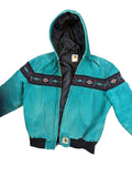 90s Carhartt Turquoise Aztec Jacket Distressed Fits Medium