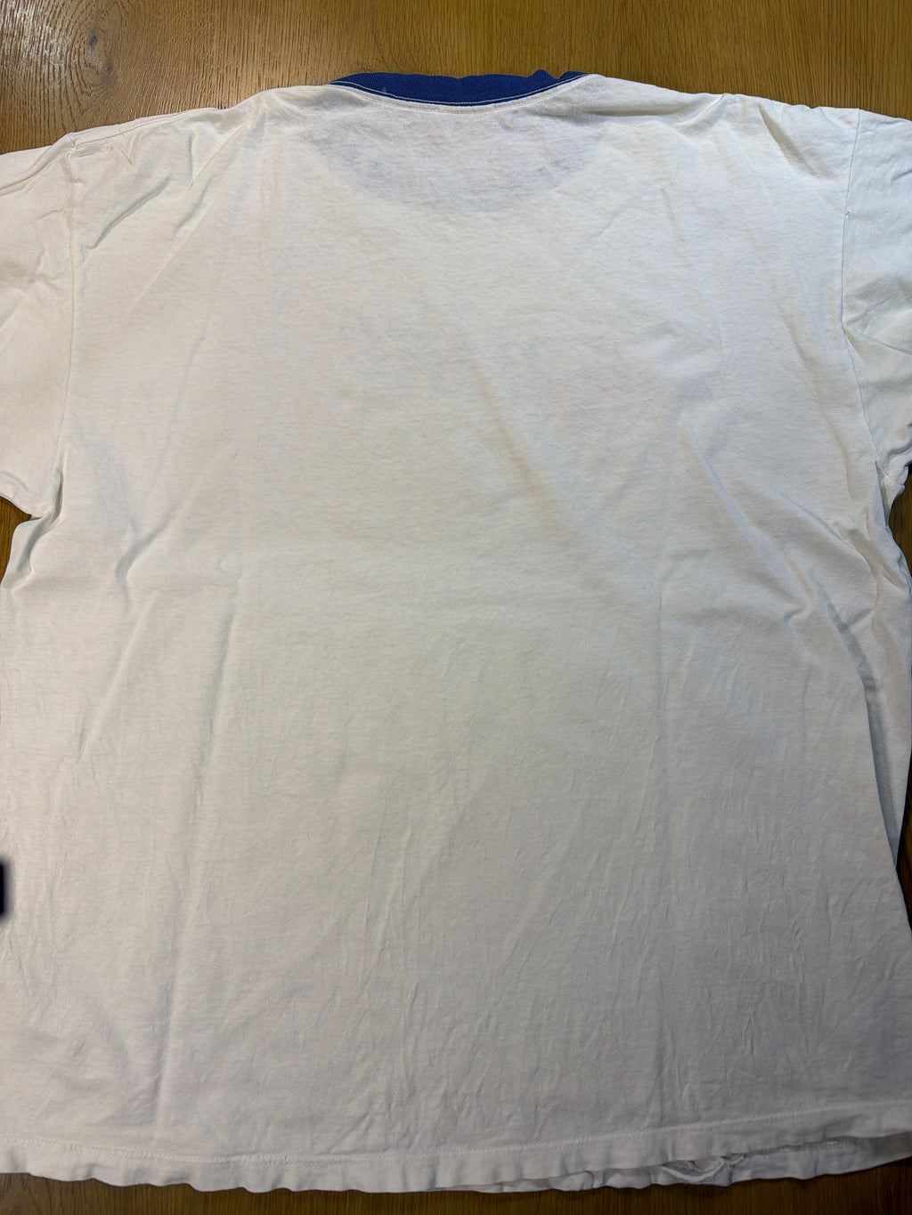 Vintage Nike Shoes Athletics Ringer White/Blue T-Shirt XL