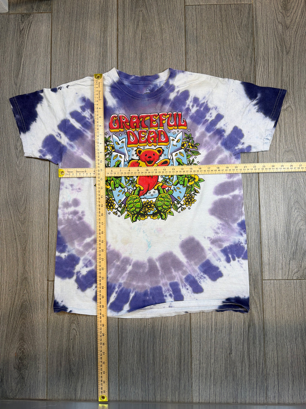 Grateful Dead Ripple Junction Purple Tie Dye Bear T-Shirt Large