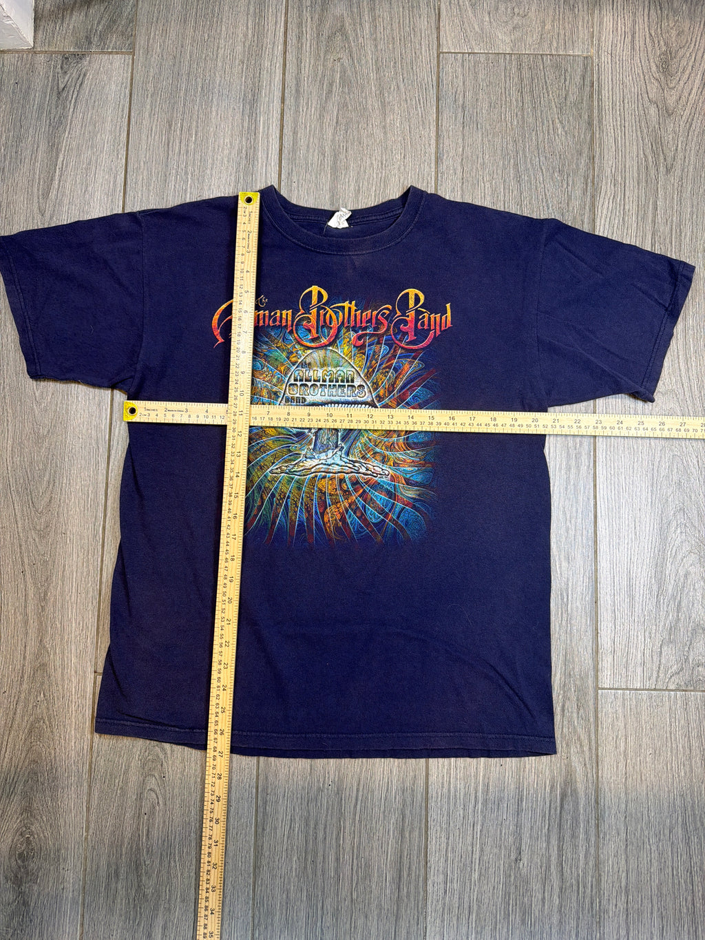 Allman Brothers Band Mushroom Blue Anvil T-Shirt Large