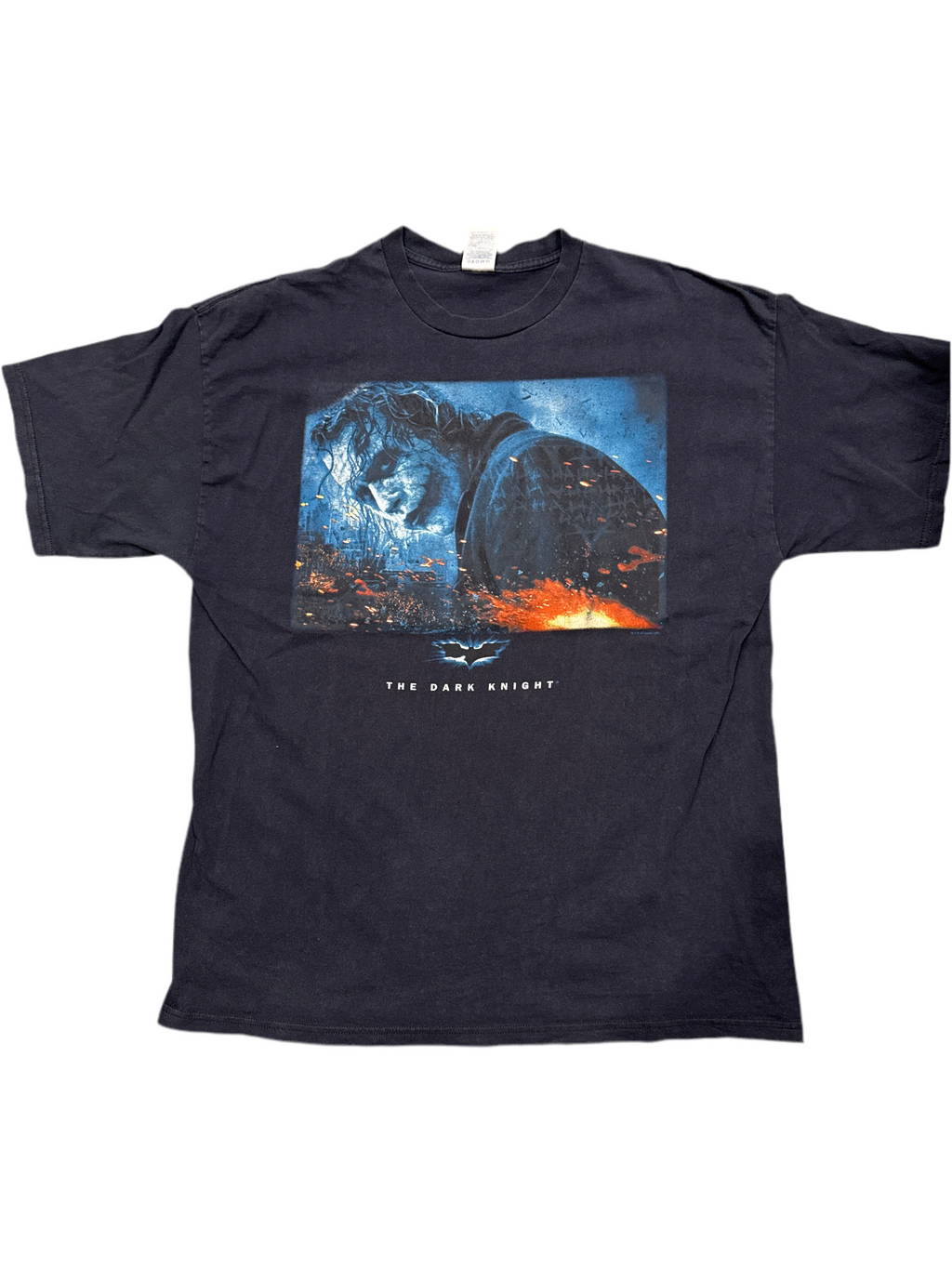 00s Heath Ledger Joker The Dark Knight Movie Promo Black T-Shirt XL