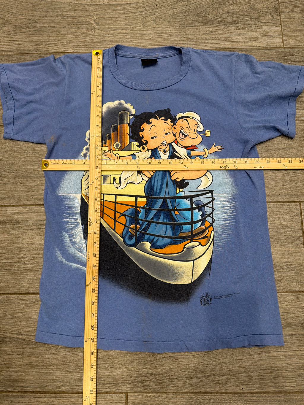 1988 Popeye Betty Boop Titanic T-Shirt Large