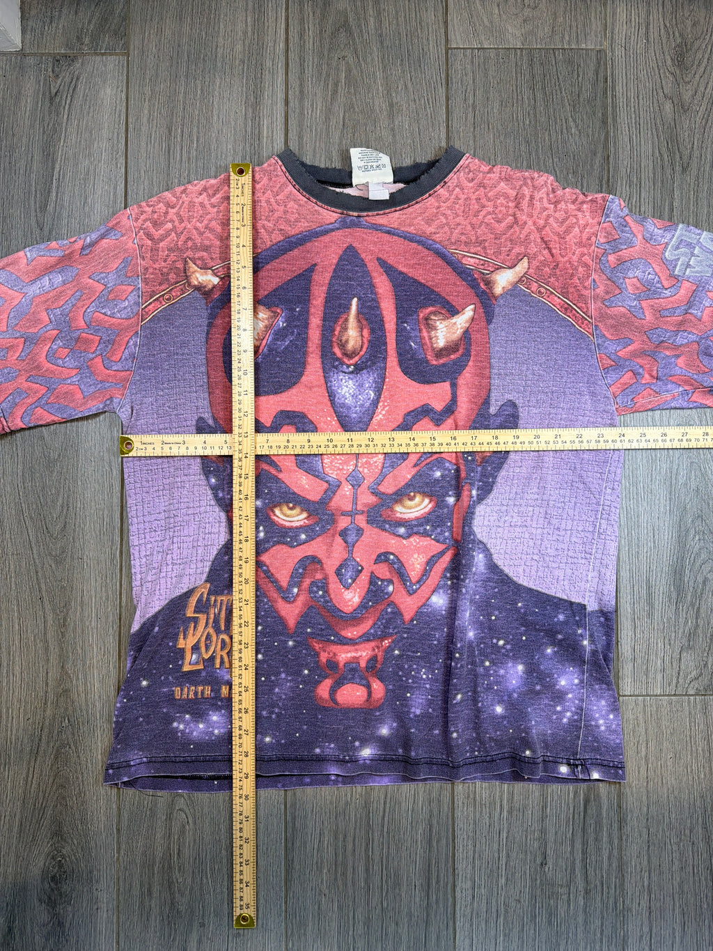 00s Star Wars Darth Maul Lee AOP Thrashed T-Shirt XL