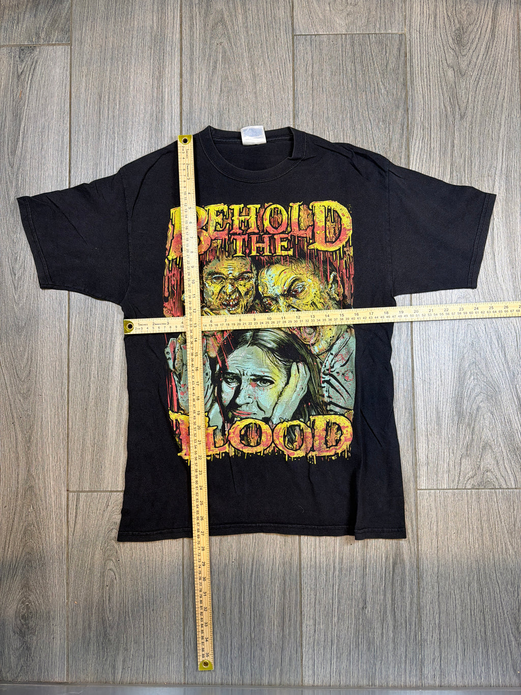 2000s Behold The Flood Metal Band Black T-Shirt Medium