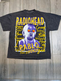 Radiohead Pablo Honey Tour AOP Faded Black Bootleg T-Shirt XL