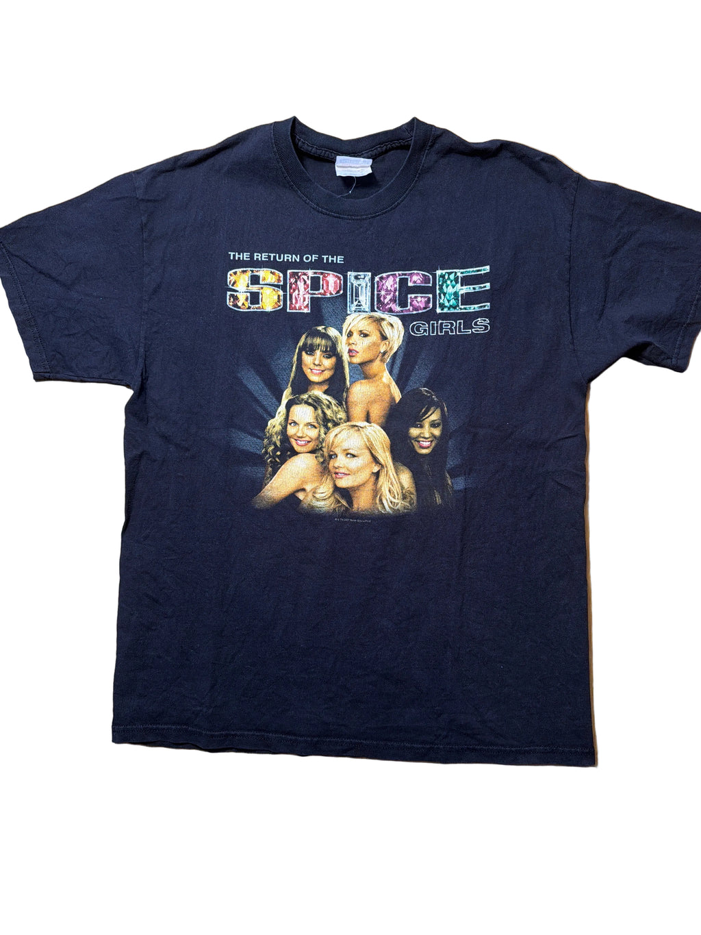 Spice Girls Return Tour Y2K Pop Band Black T-Shirt Large