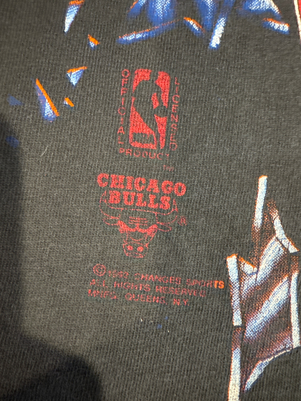 1993 Chicago Bulls shattered Backboard T-Shirt Large