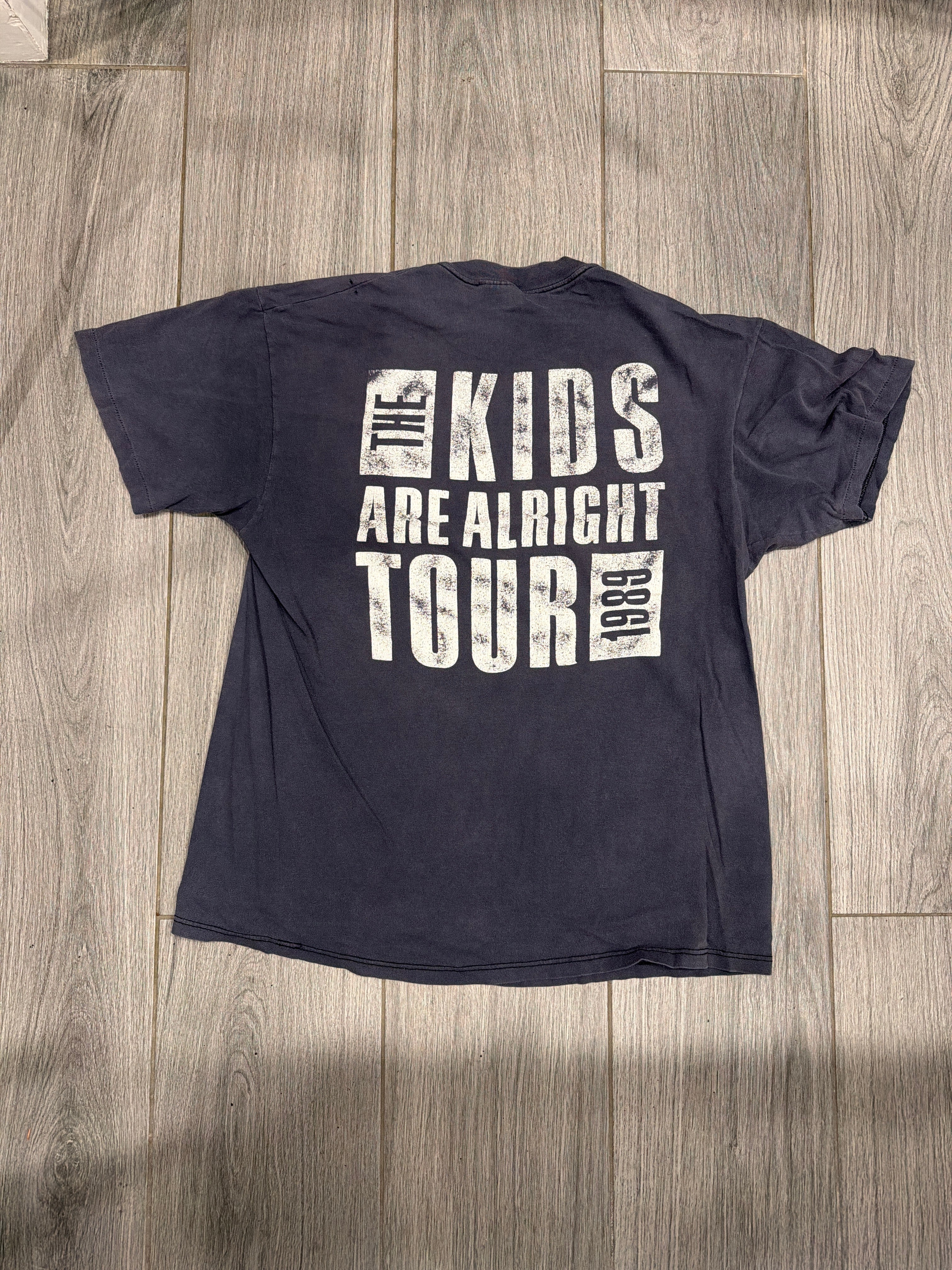 1989 The Who The Kids Are Alright Tour Schwarzes ausgeblichenes T-Shirt XL