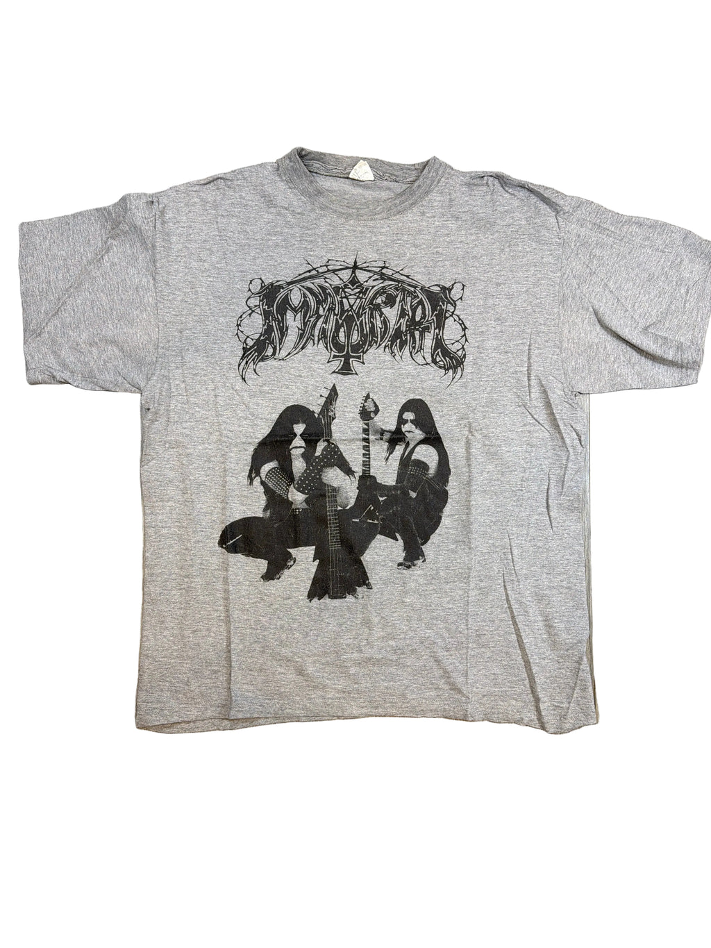 90er Immortal Battle In The North Black Death Metal Grau T-Shirt Groß