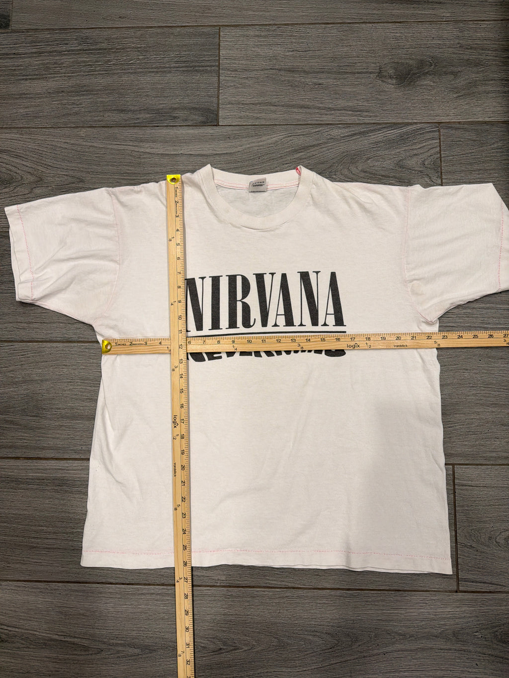 90s Nirvana Nevermind Kurt Cobain Grohl White FOTL T-Shirt XL