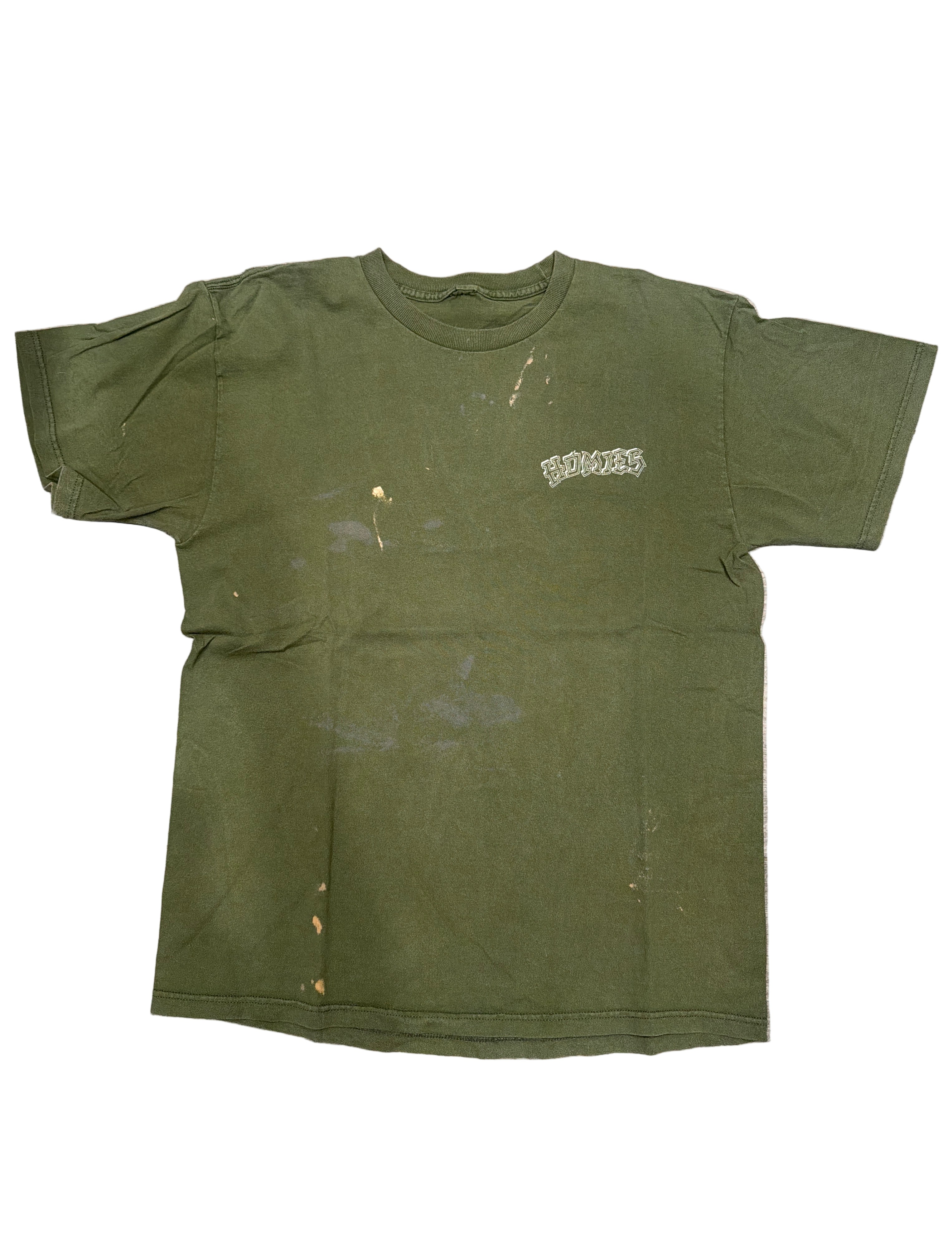 90/00s Homies Mijos Chicano Low Rider Graphic Green T-Shirt Medium