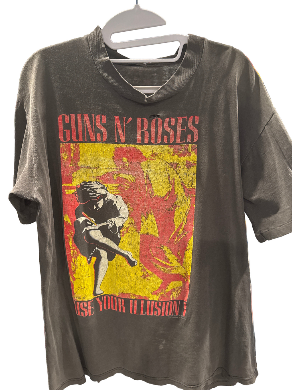 1991 Guns N Roses GnR Use Your Illusion Tour T Shirt XL Faded Black