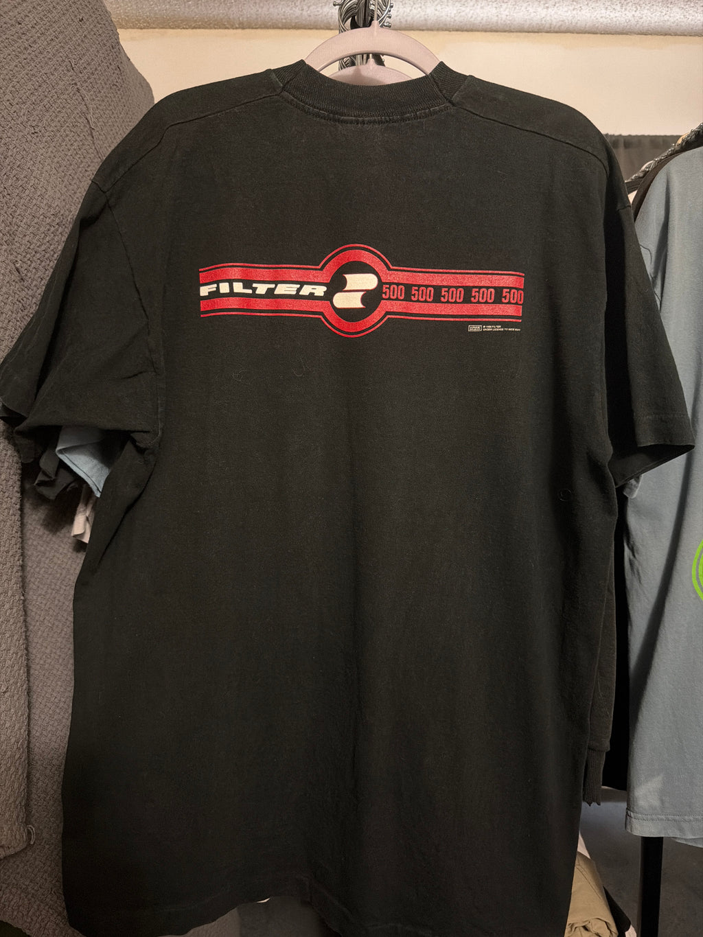 1996 Filter Band T Shirt "500- Hey Man Nice Shot" Black XL T Shirt