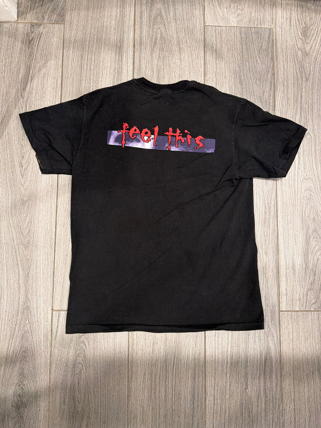 1993 Jeff Healey Band Feel This Black T-Shirt Large