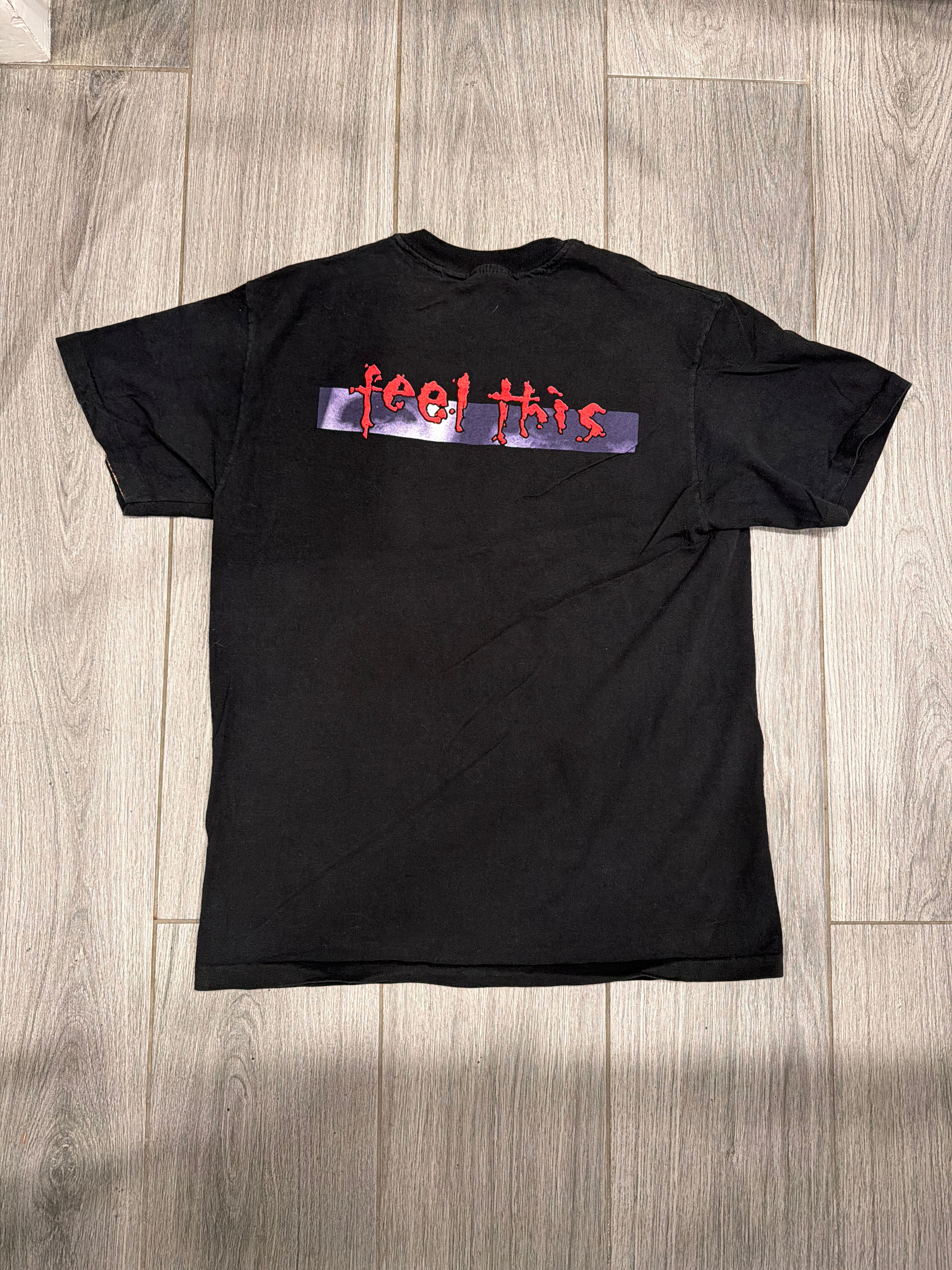 1993 Jeff Healey Band Feel This schwarzes T-Shirt, Größe L