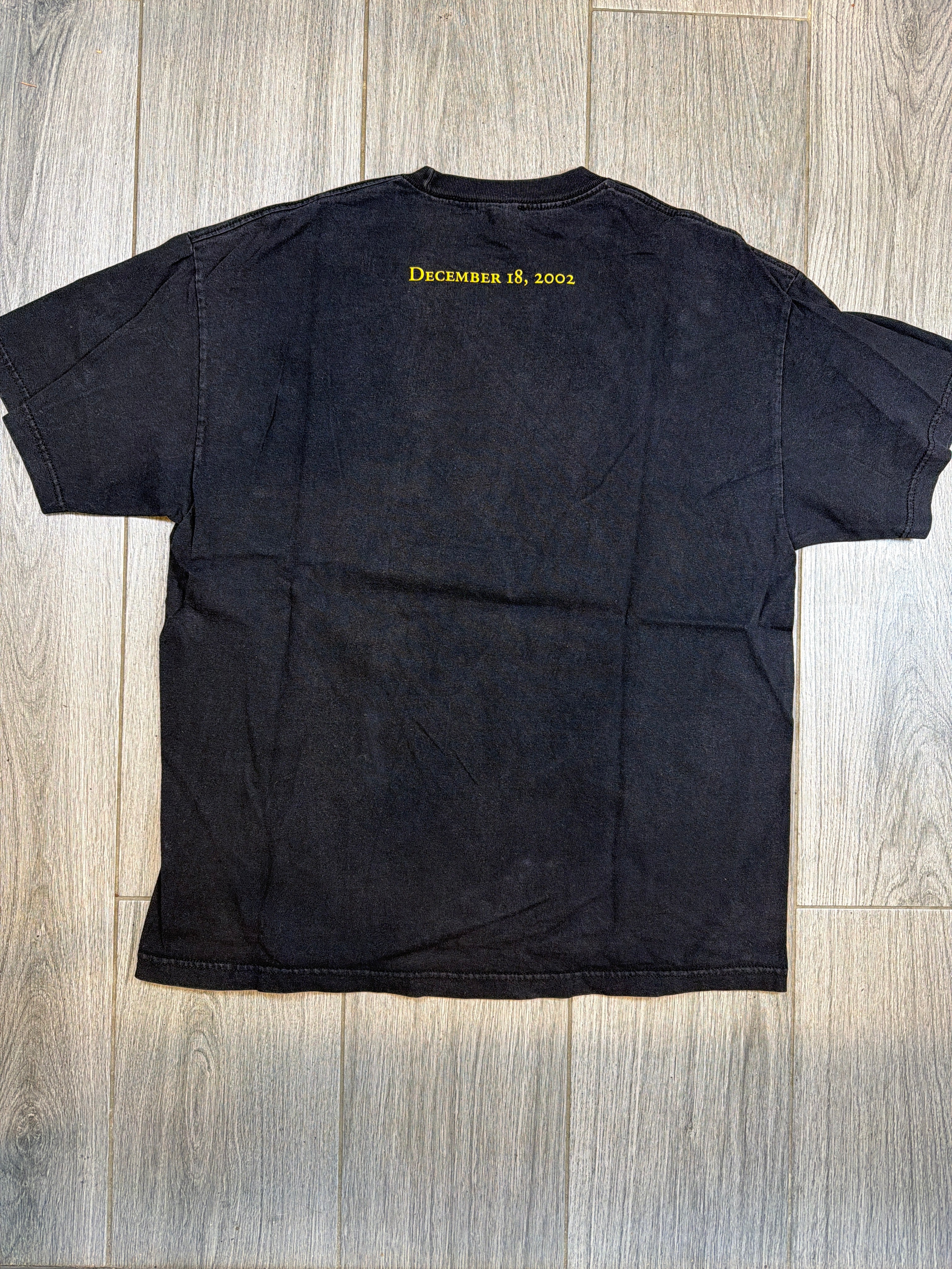 2002 Lord of the Rings The Two Towers Movie Promo Black T-Shirt Large