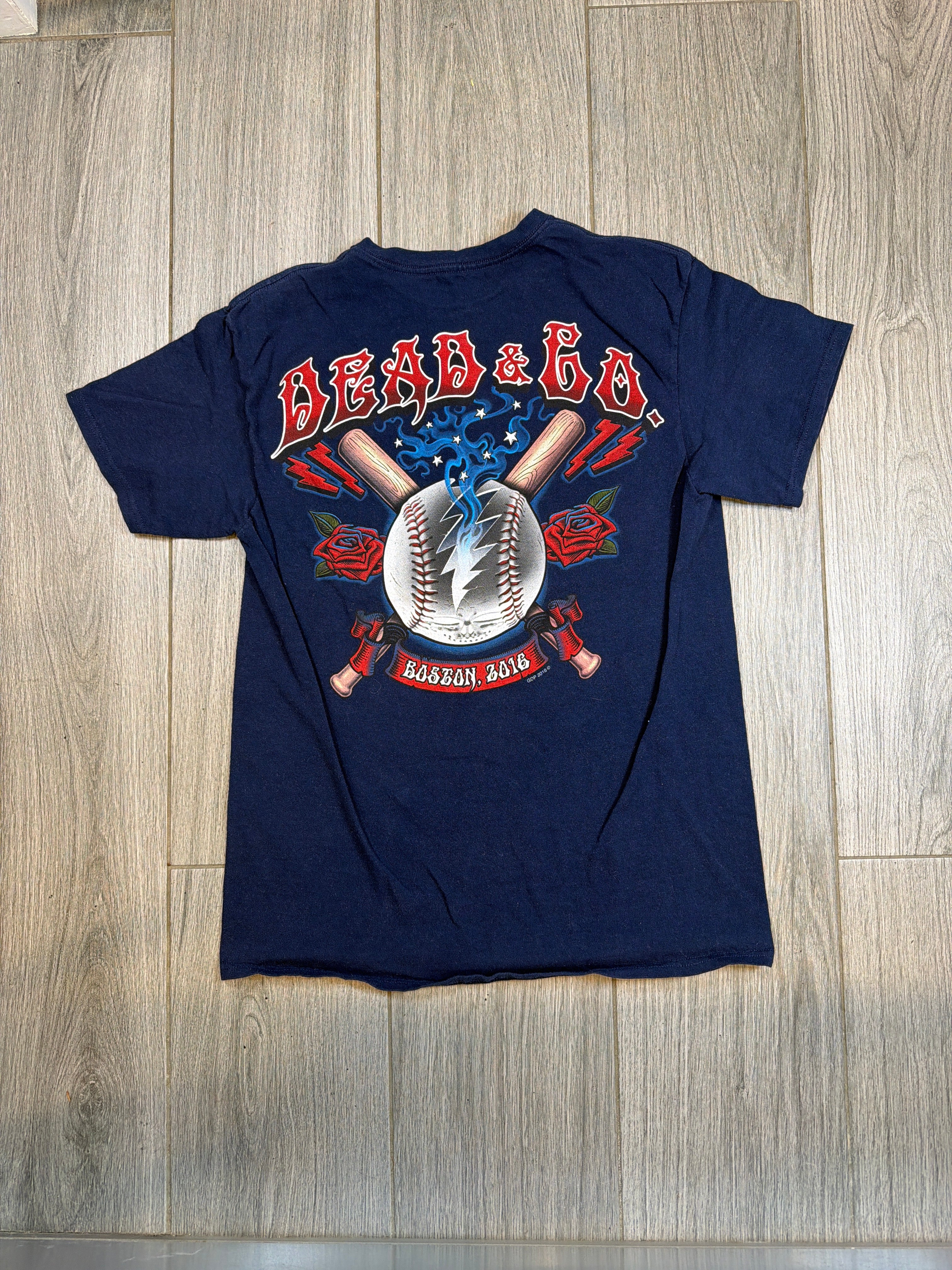 2016 Grateful Dead Boston Red Sox Liquid Blue T-Shirt Medium