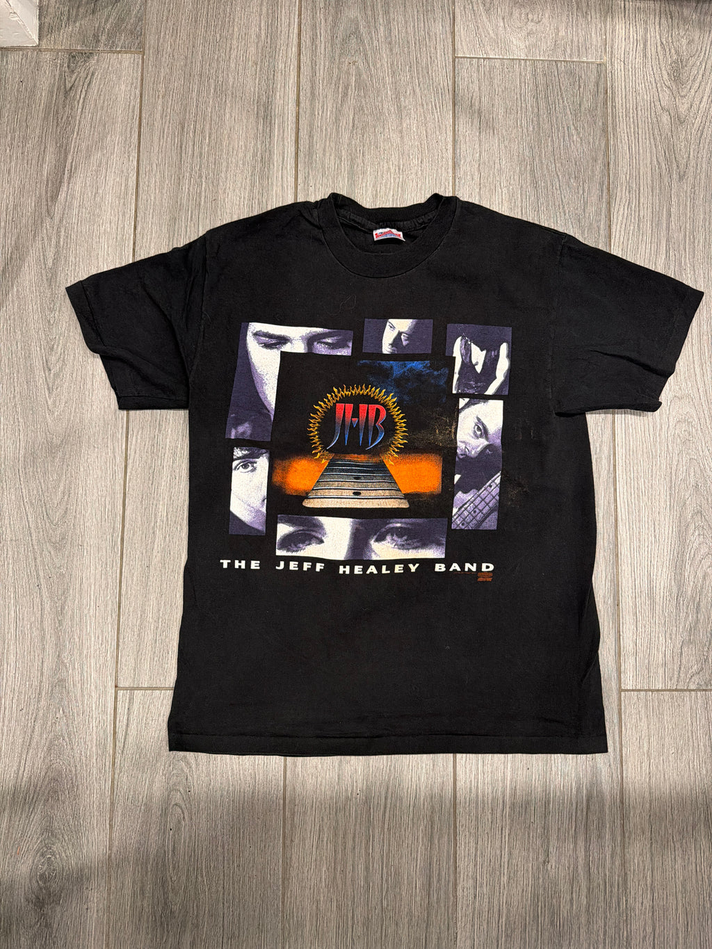 1993 Jeff Healey Band Feel This Black T-Shirt Large