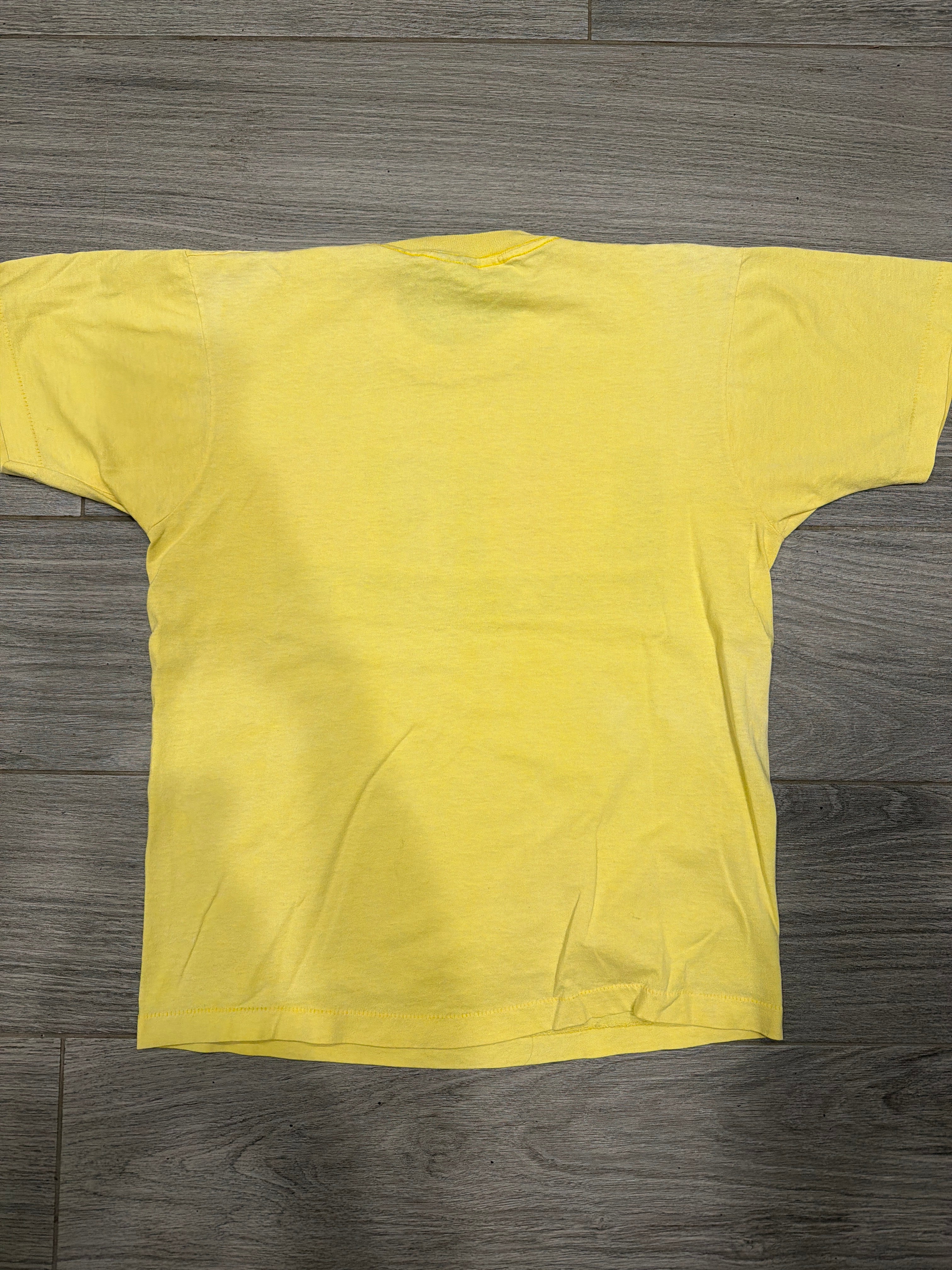 80s Generic Lotto Cash Faded Yellow Screen Stars T-Shirt M/L