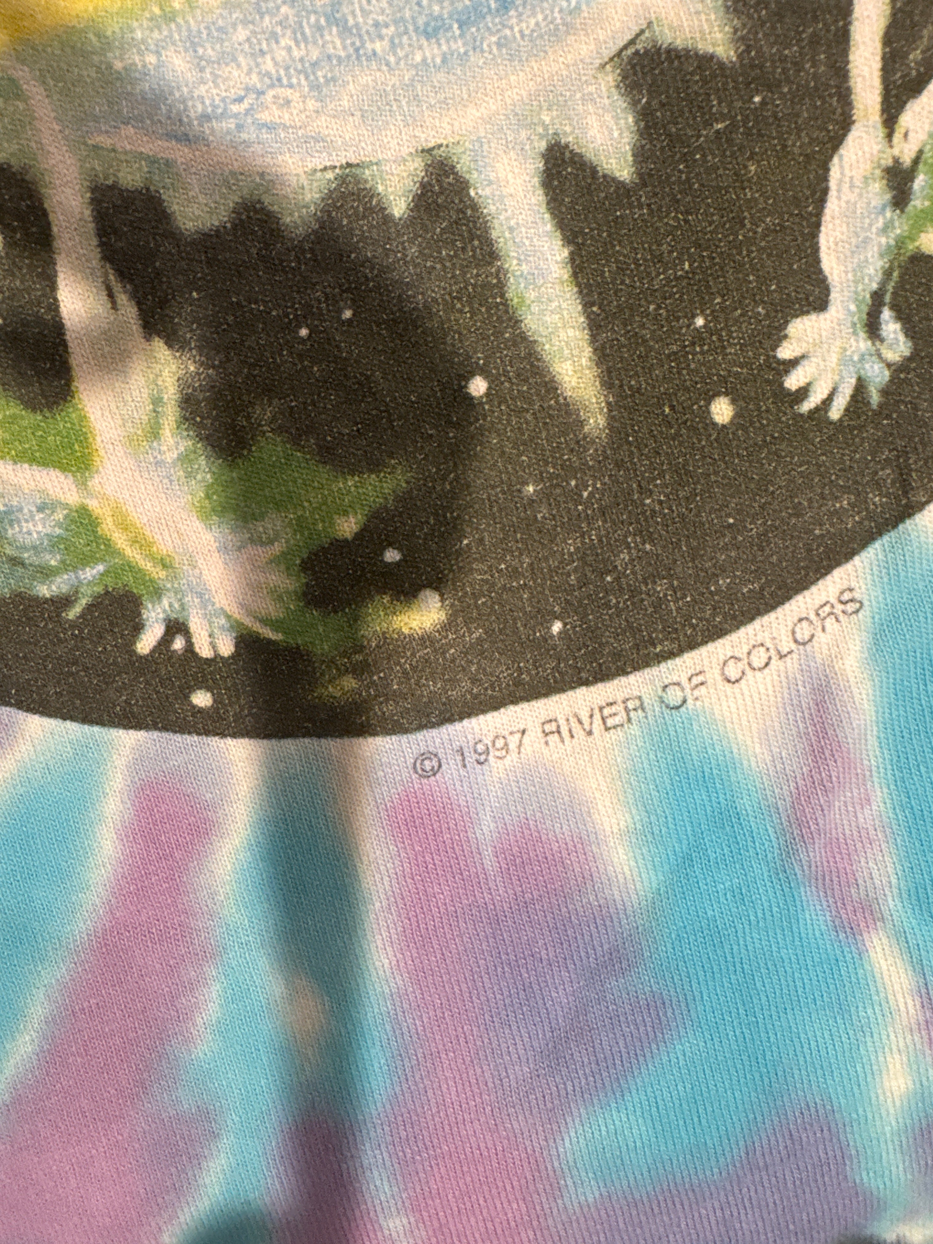 1997 Santana Thrashed Tie Dye FOTL T-Shirt Large